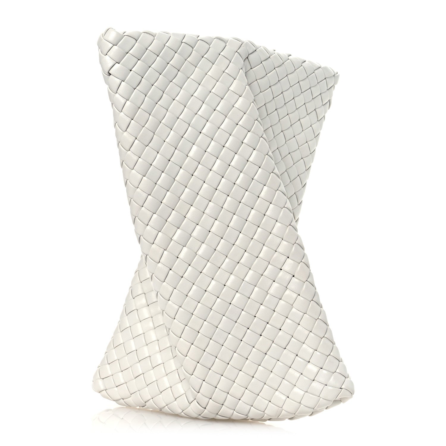 Bottega Veneta Nappa Intrecciato Crisscross Clutch Chalk 1 of 7