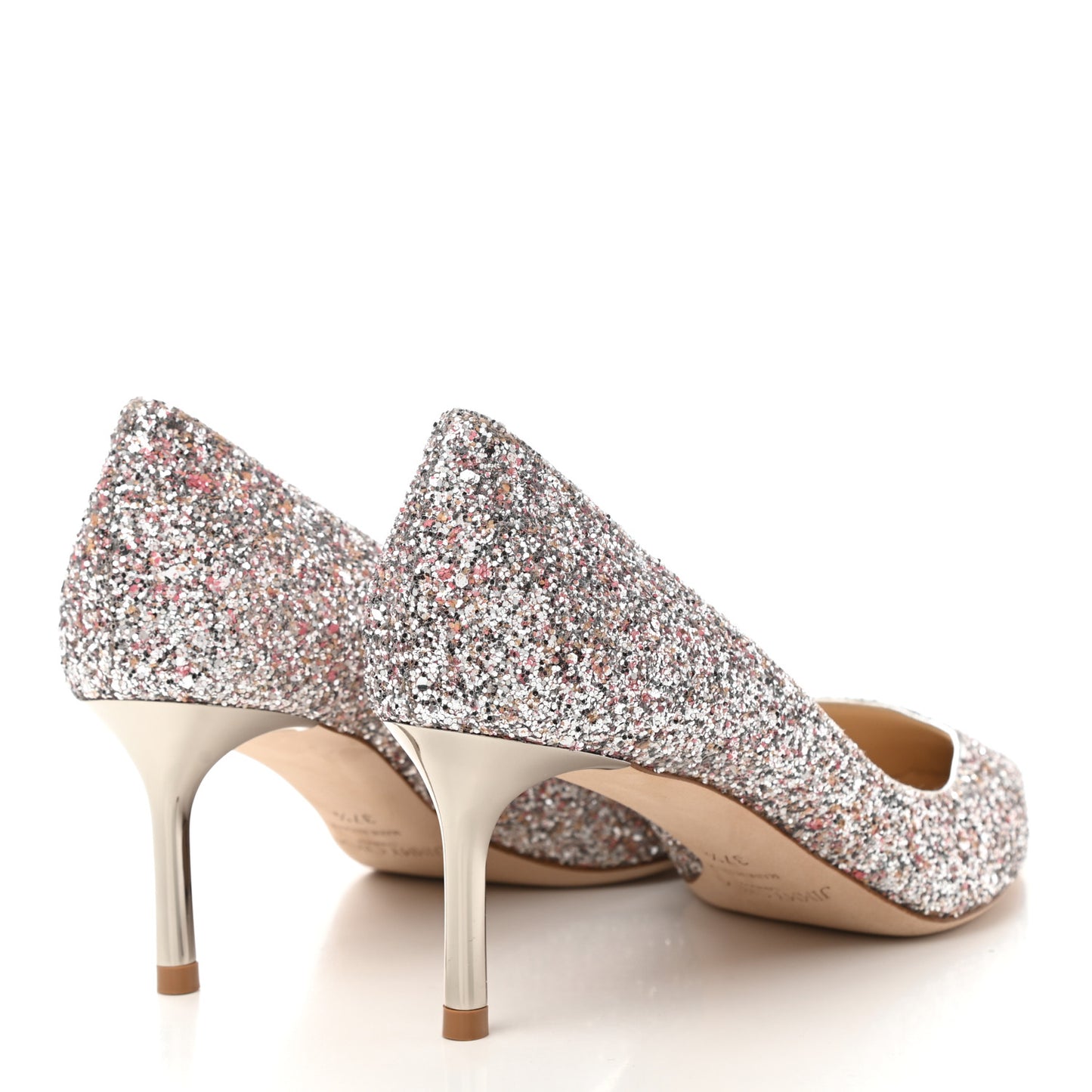 Glitter Pointy Toe Romy 60 Pumps 37.5 Viola Mix