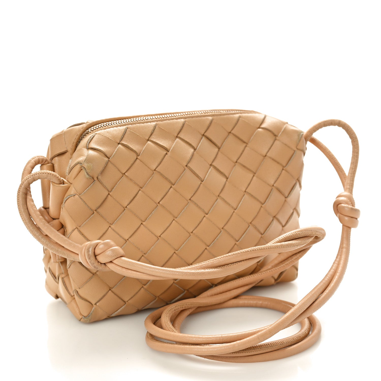 Bottega Veneta Nappa Intrecciato Mini Loop Camera Bag Almond 2 of 9