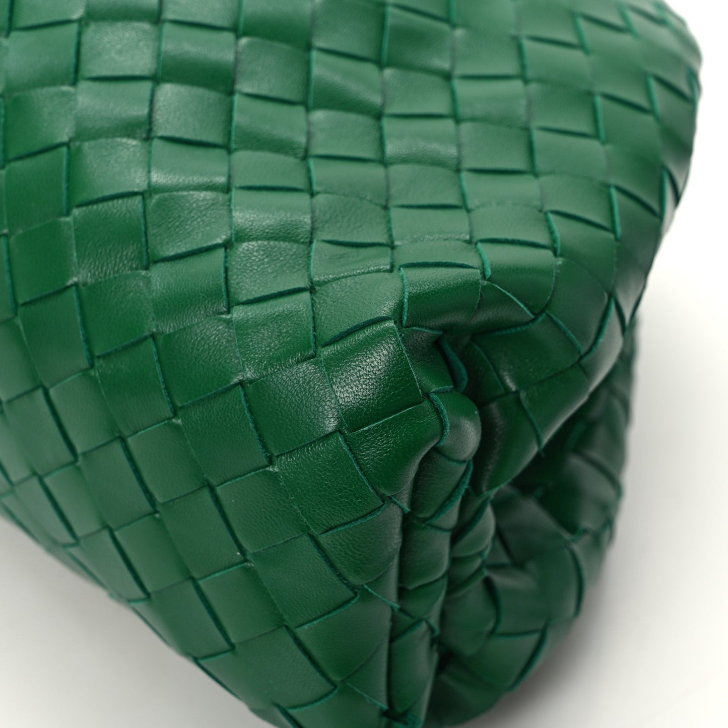 Nappa Maxi Intrecciato The Pouch Oversized Clutch Racing Green
