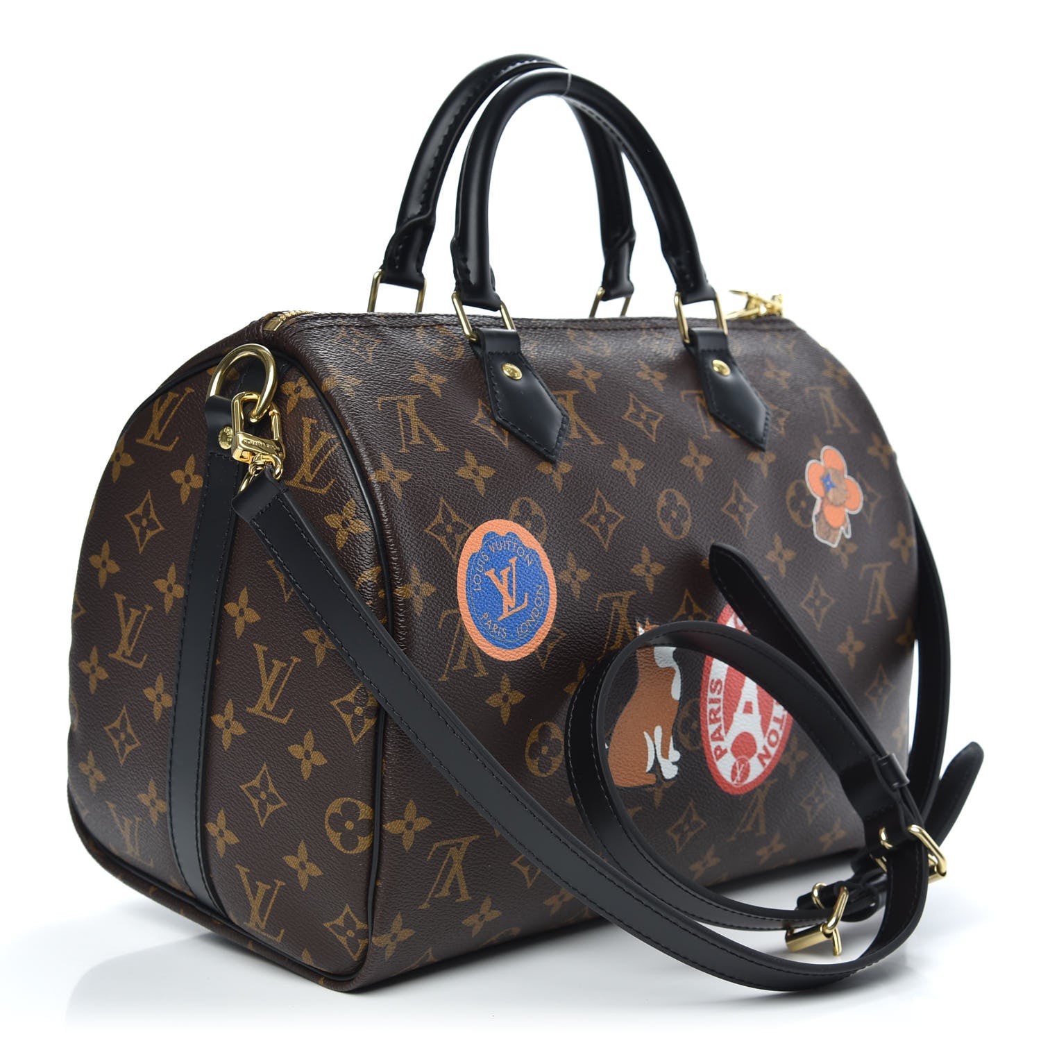 Louis Vuitton Monogram My World Tour Speedy Bandouliere 30 Black 3 of 10
