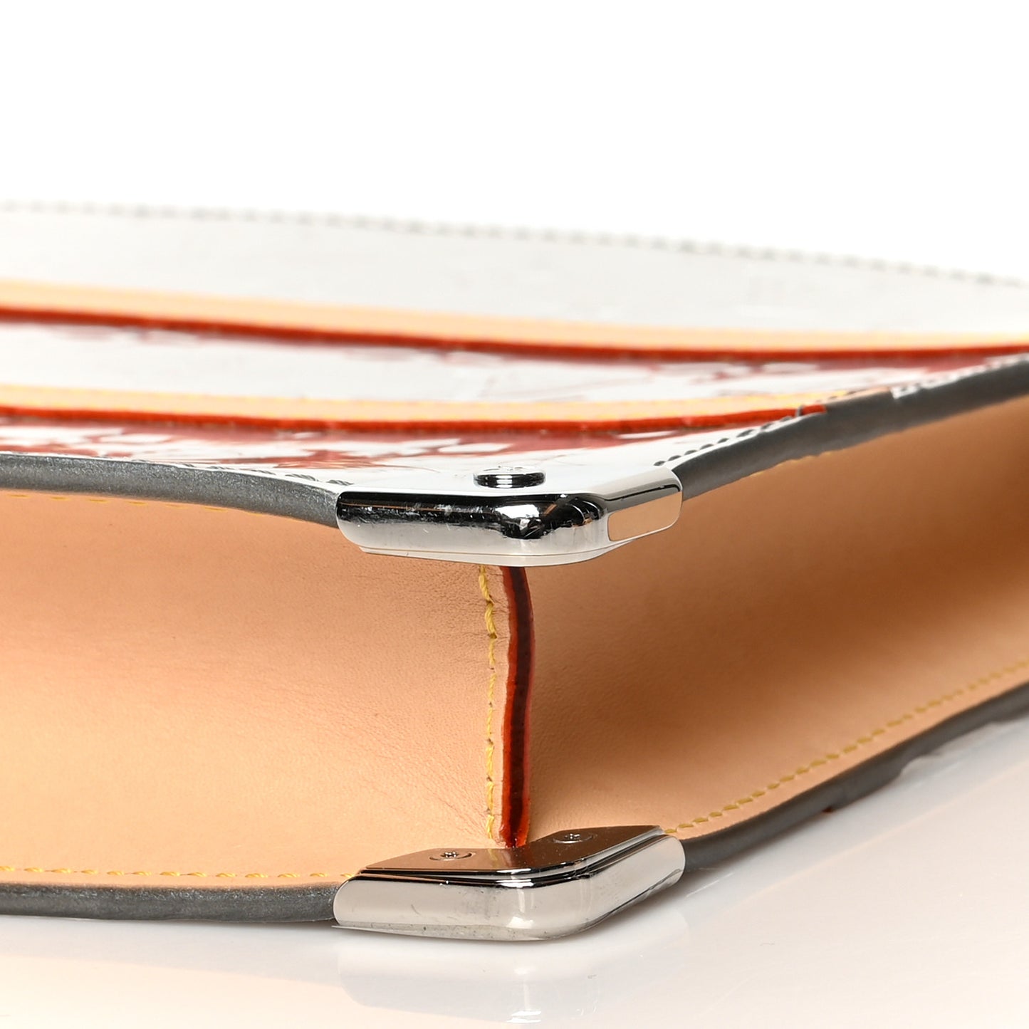 Monogram Mirror Trunk Pouch Silver