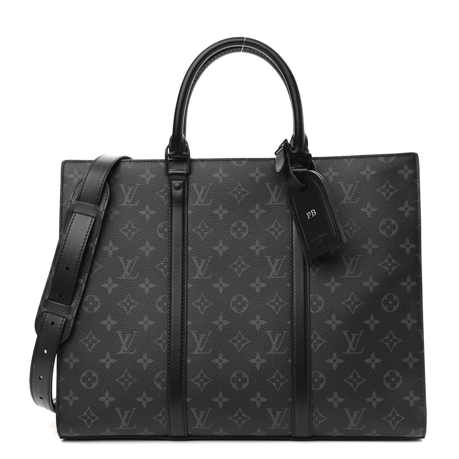 Louis Vuitton Monogram Eclipse Sac Plat Horizontal Zipper 1 of 12