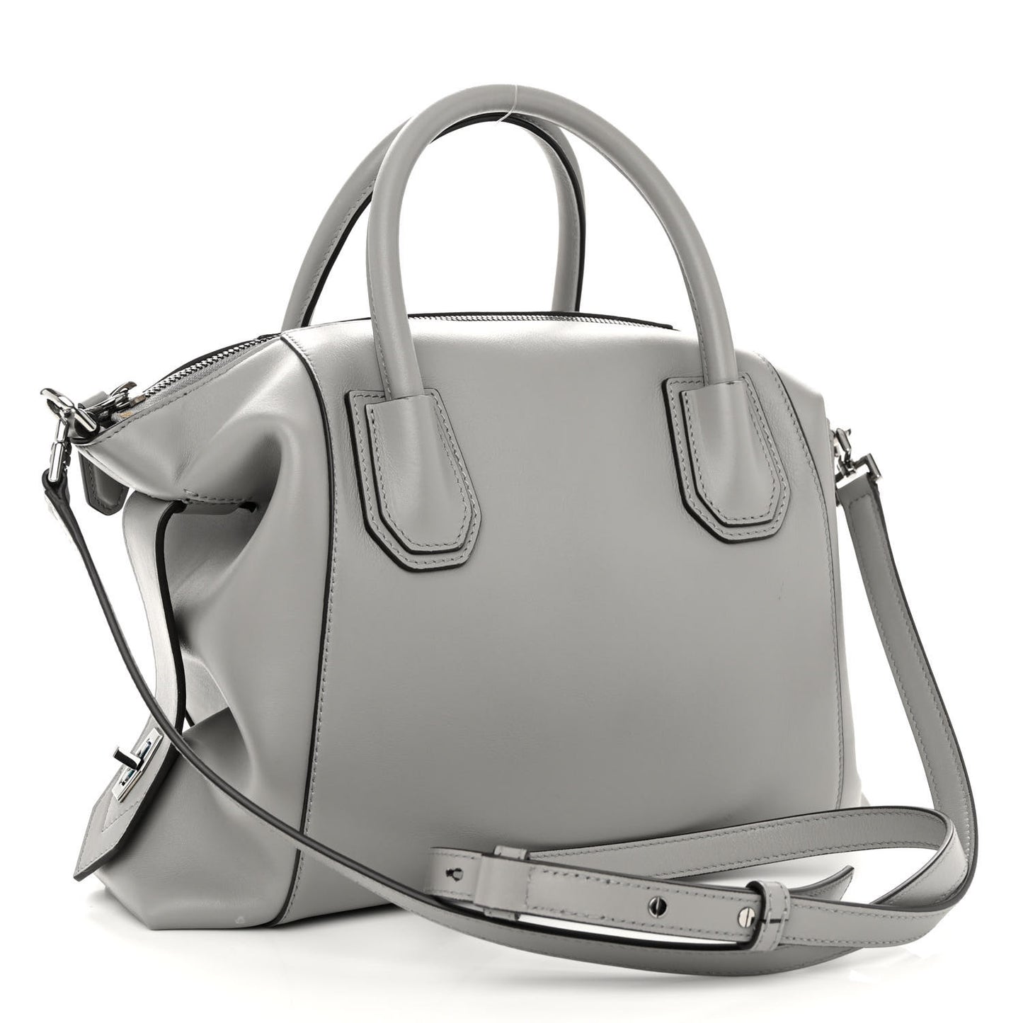 Calfskin Small Soft Antigona Pearl Grey