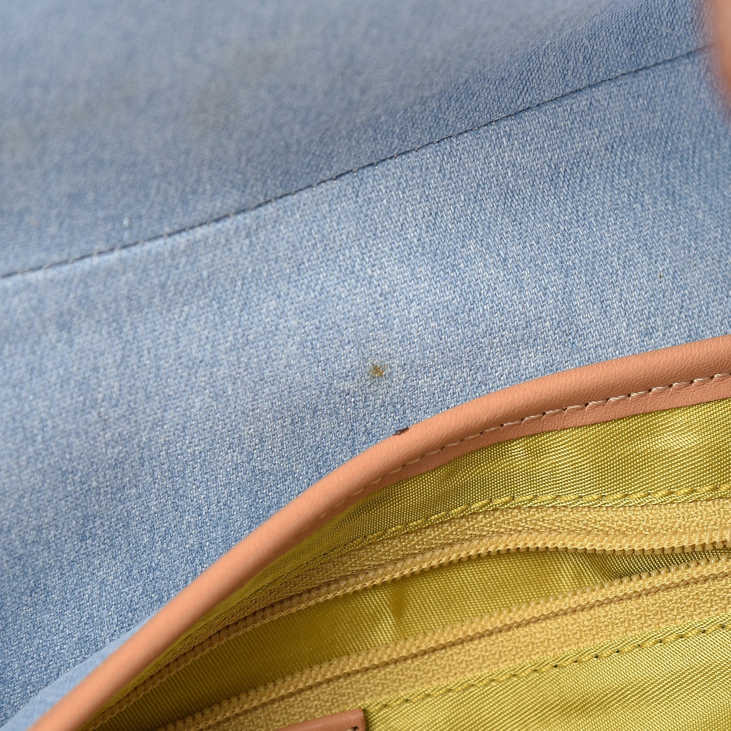 Denim Calfskin Saddle Bag Light Blue