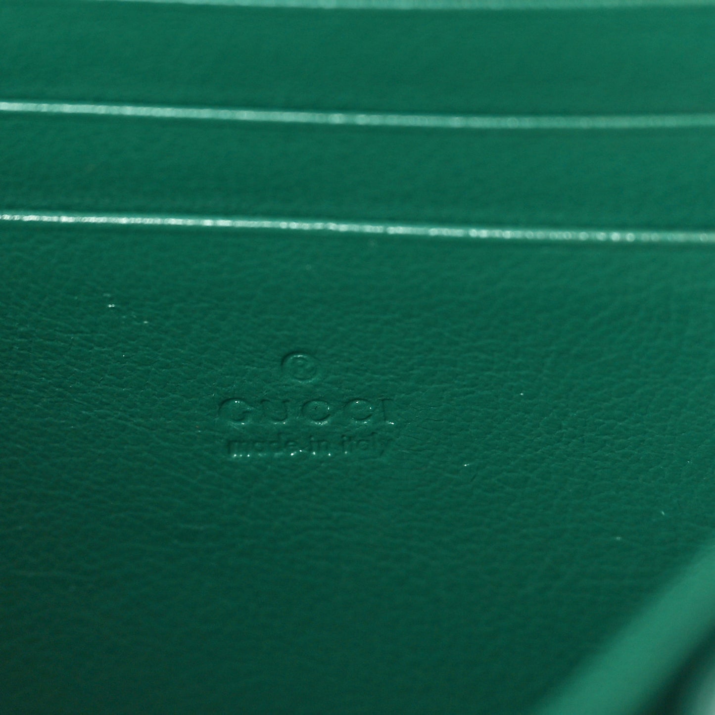 Azalea Calfskin Enamel Matelasse Diagonal Torchon GG Marmont Chain Wallet New Shamrock Emerald
