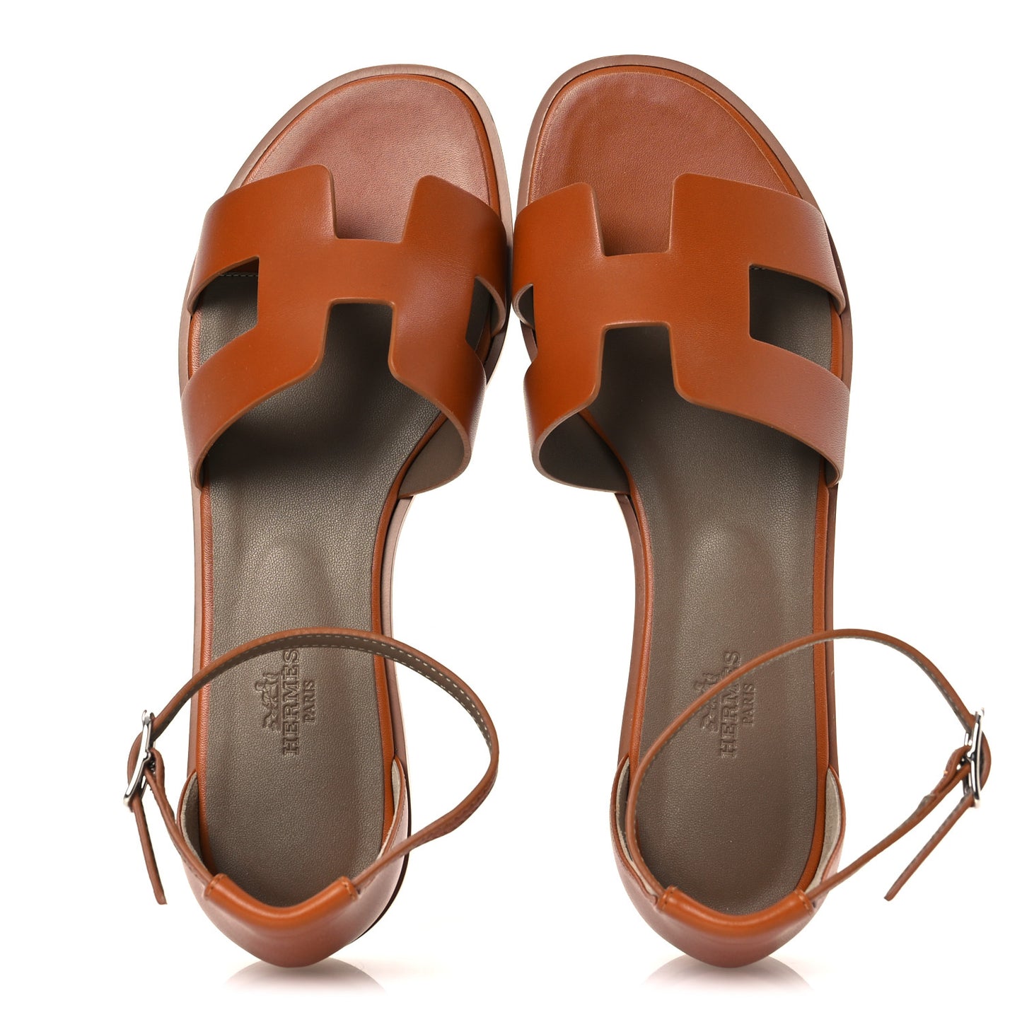 Calfskin Santorini Sandals 39 Naturel
