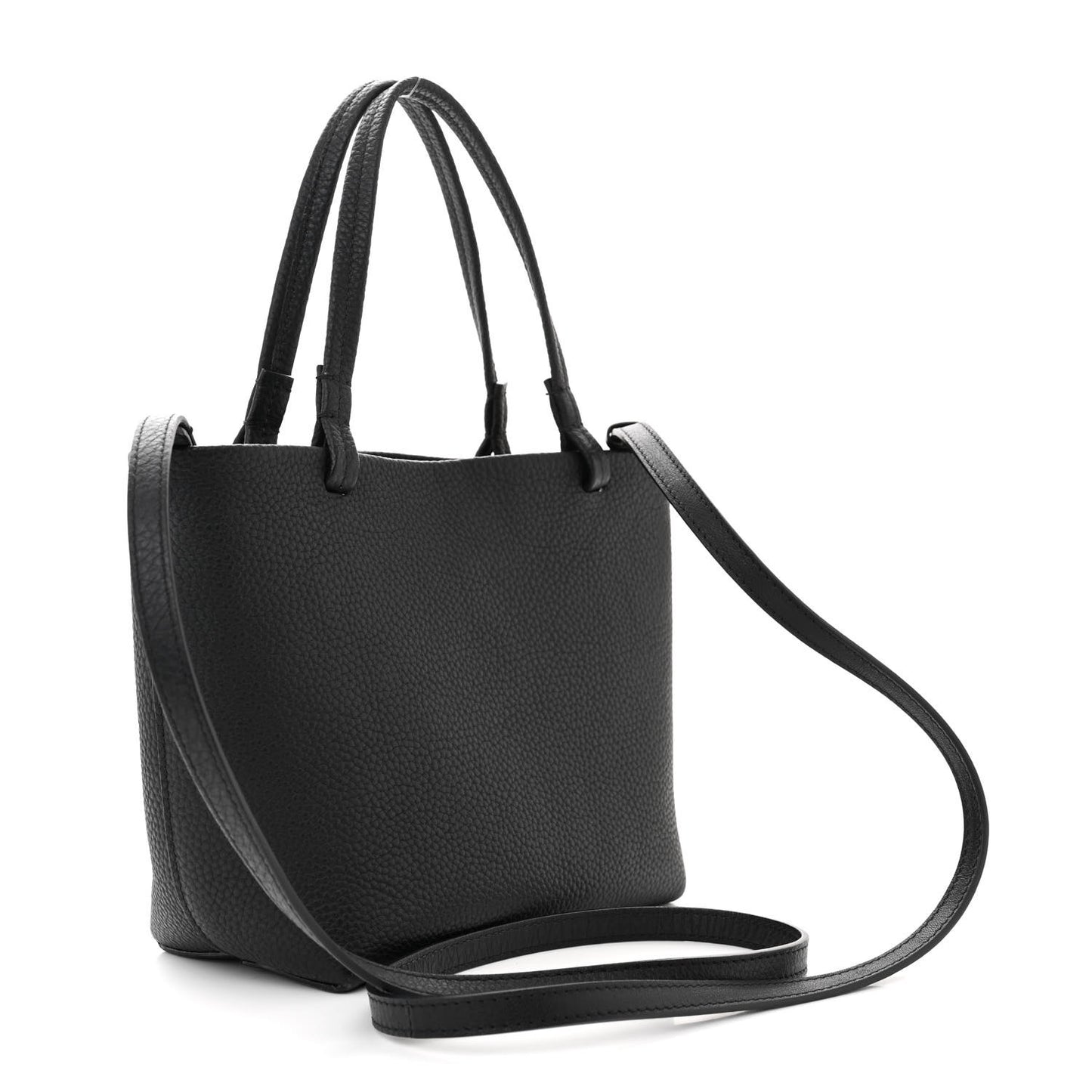 Grained Calfskin Small Park Tote Black