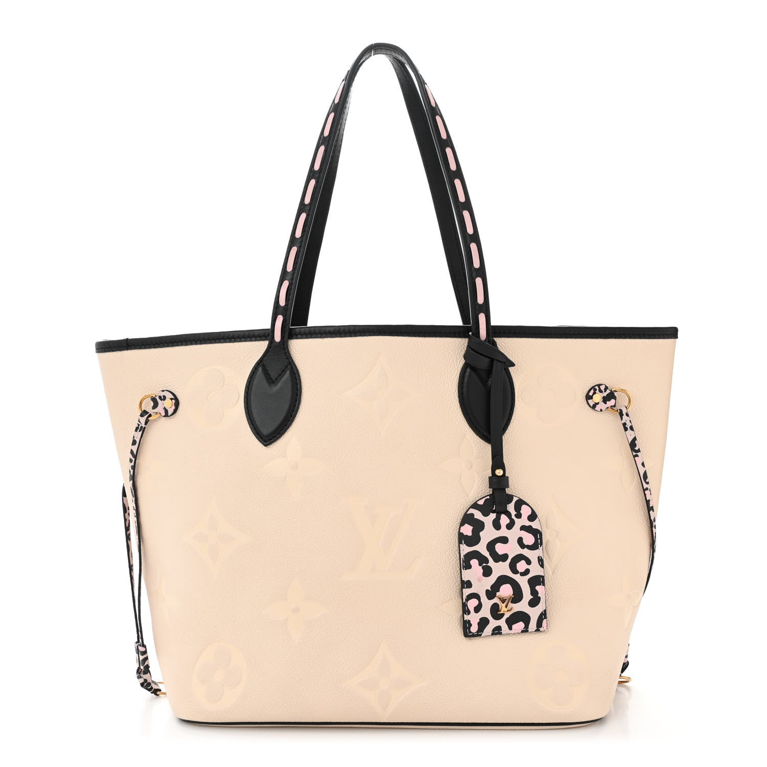 Louis Vuitton Empreinte Monogram Giant Wild at Heart Neverfull MM Creme 1 of 10
