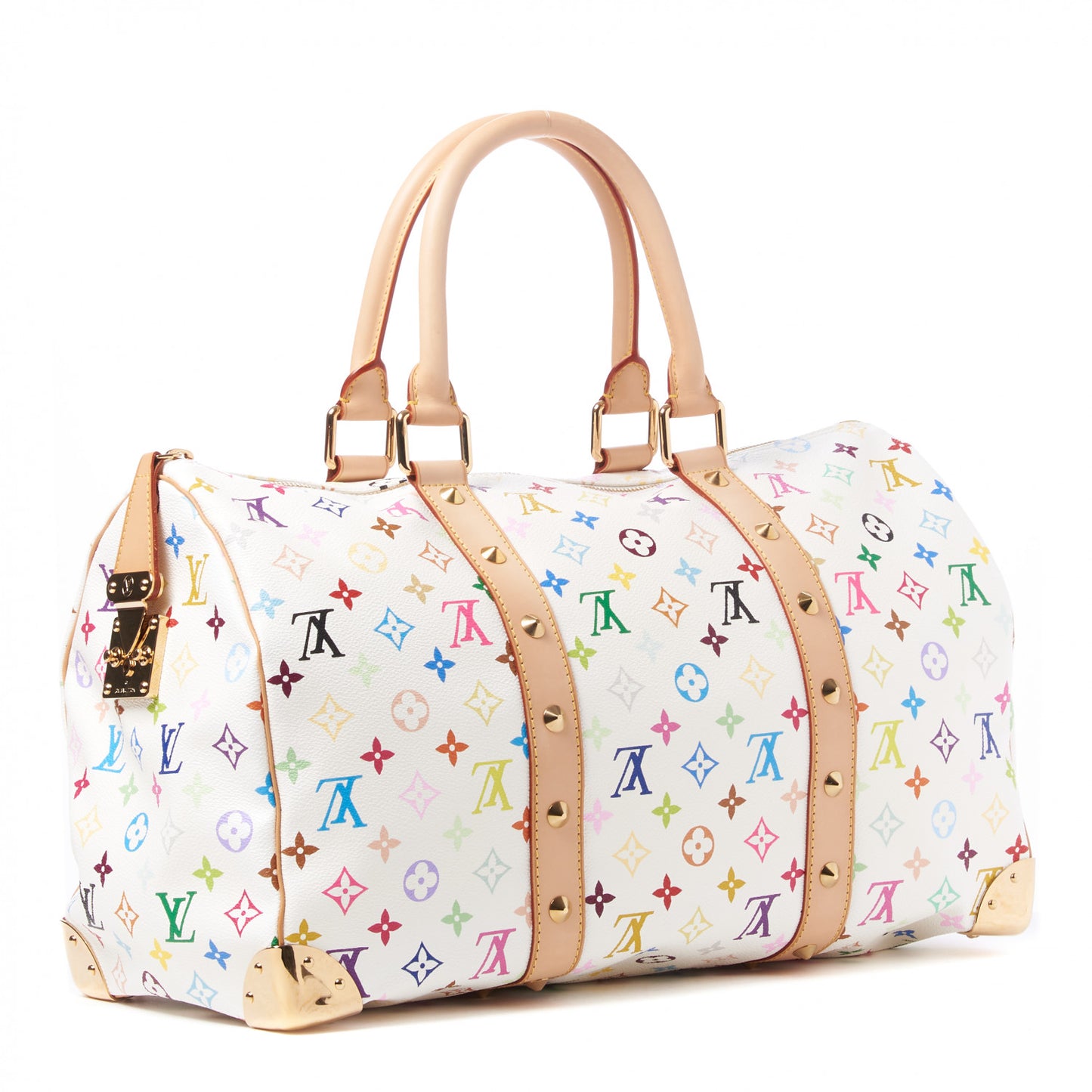 Monogram Multicolor Keepall 45 White