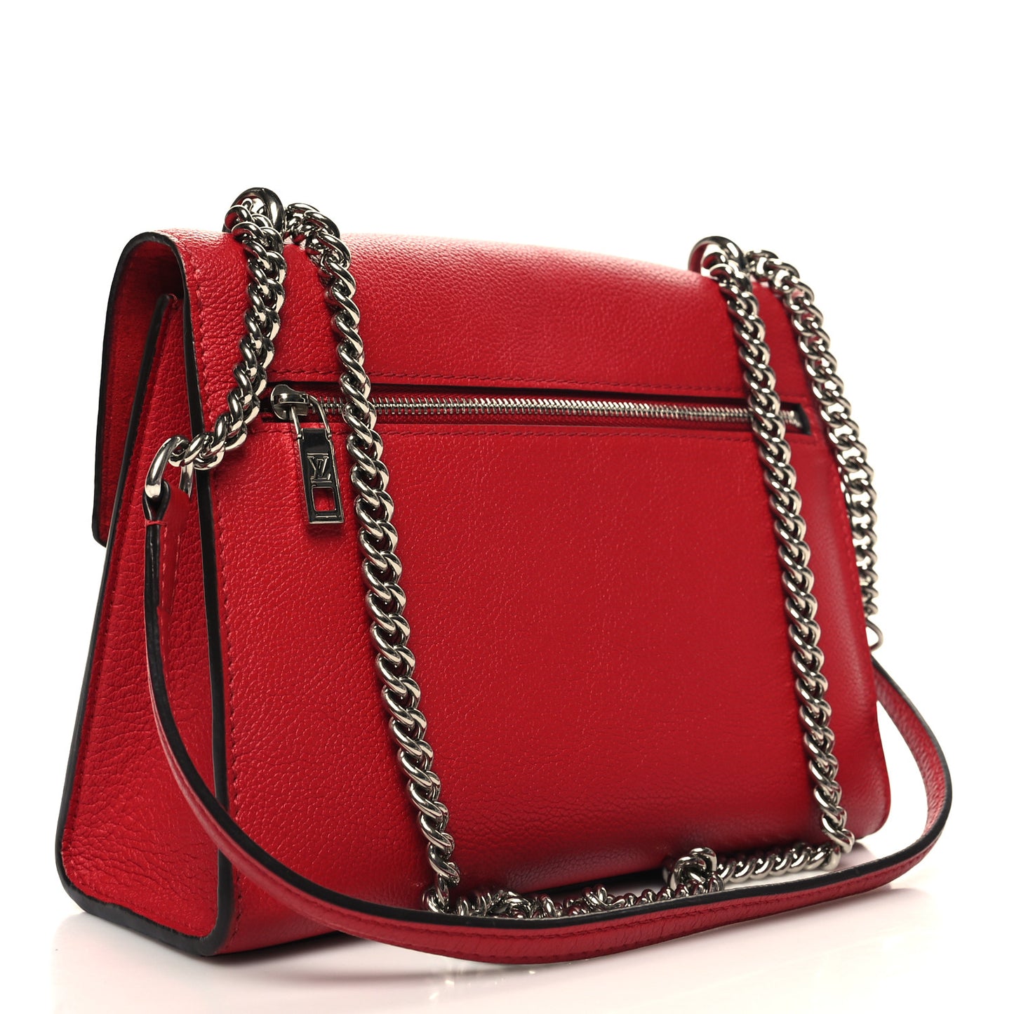 Soft Calfskin My Lockme Chain Bag BB Poppy