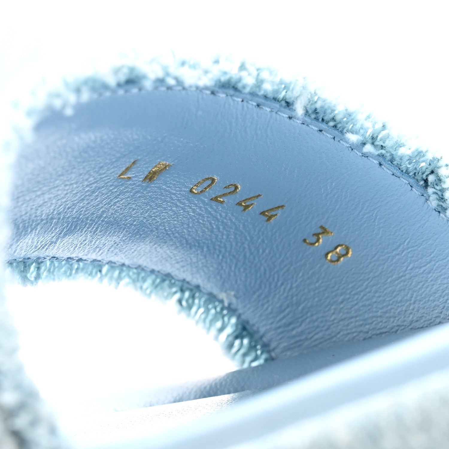 Louis Vuitton Denim Maya Flatform Sandals 38 Light Blue 7 of 9