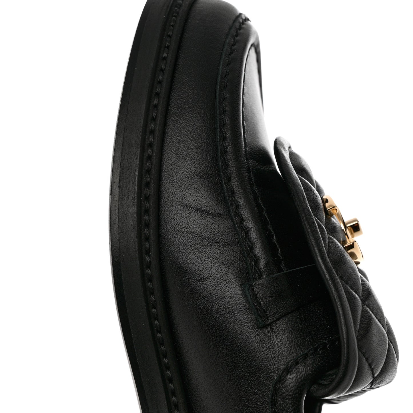 Lambskin Quilted CC Turnlock Loafers 38 Black