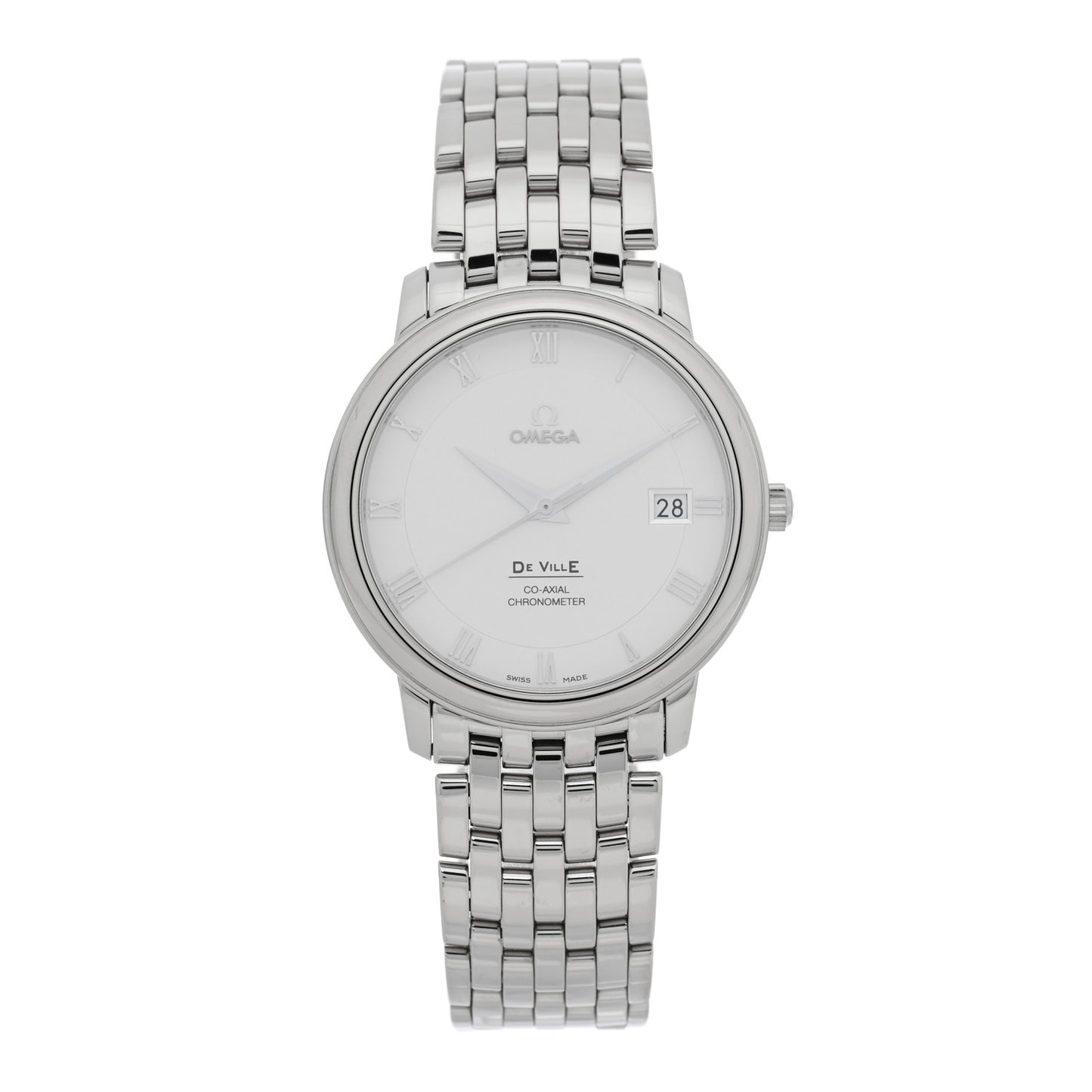 Stainless Steel 37mm De Ville Prestige Co-Axial Automatic Watch Silver 4574.31.00