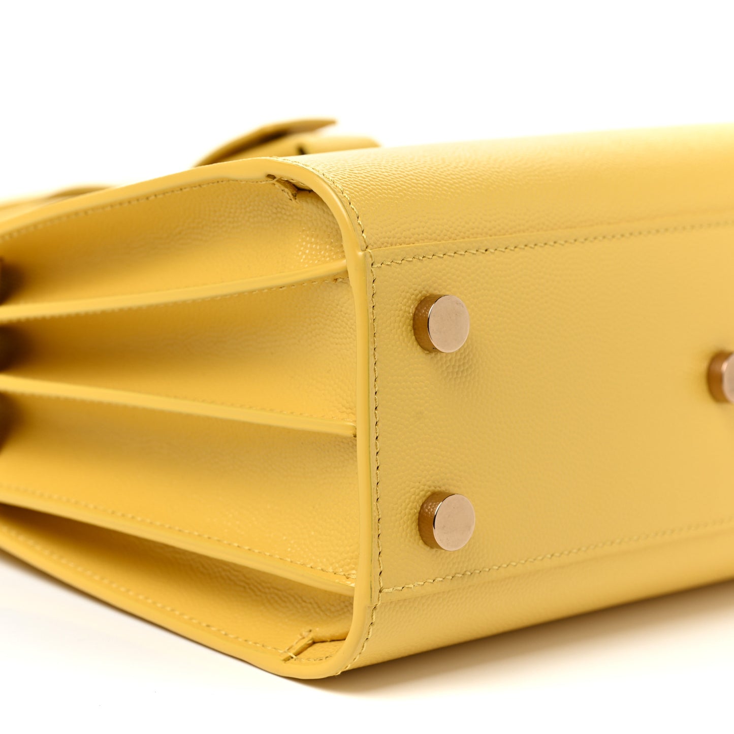 Grained Calfskin Nano Sac De Jour Jaune