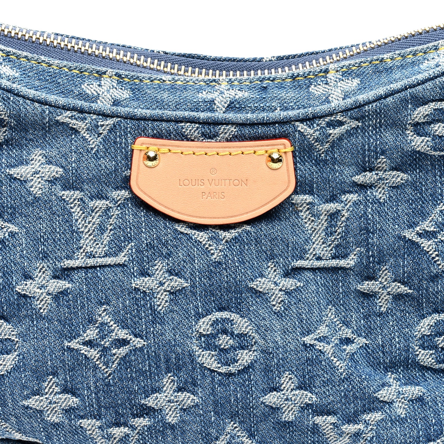 Monogram Denim Croissant MM Blue