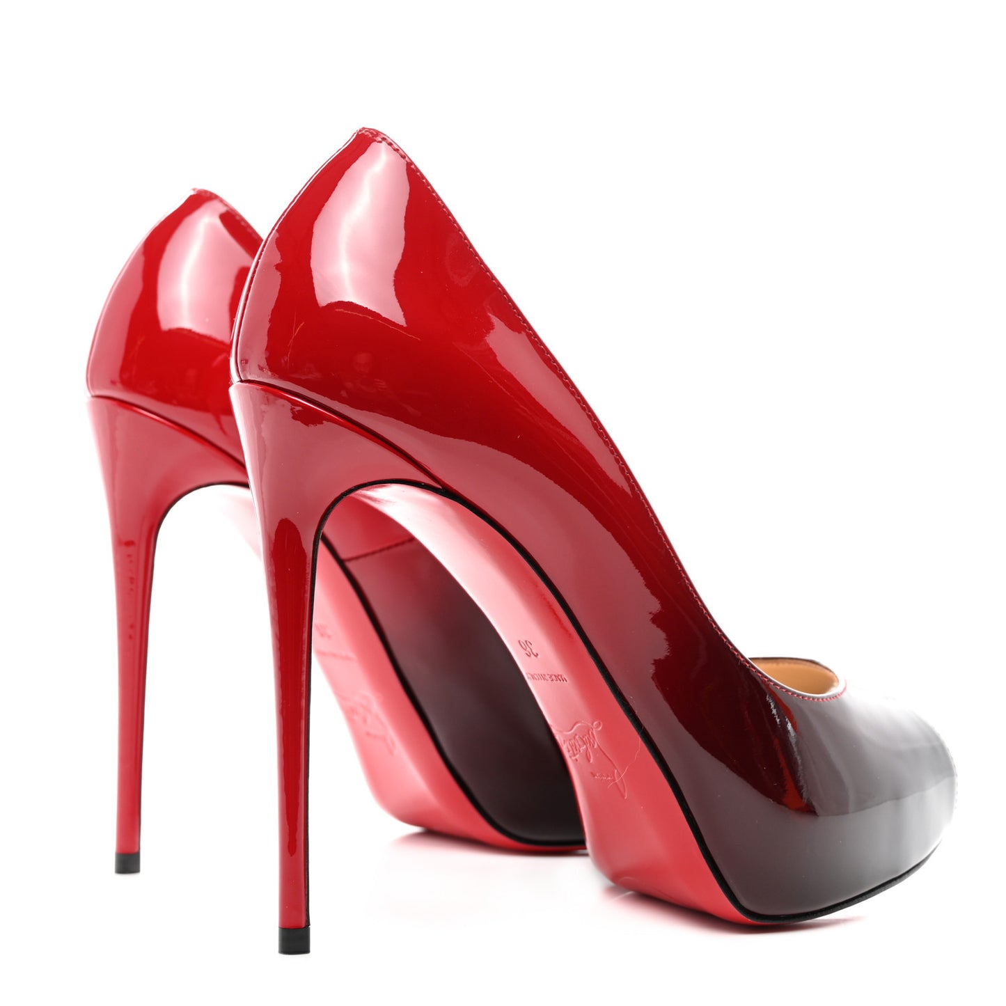 Patent Degrade New Very Prive 120 Pumps 36 Black Red