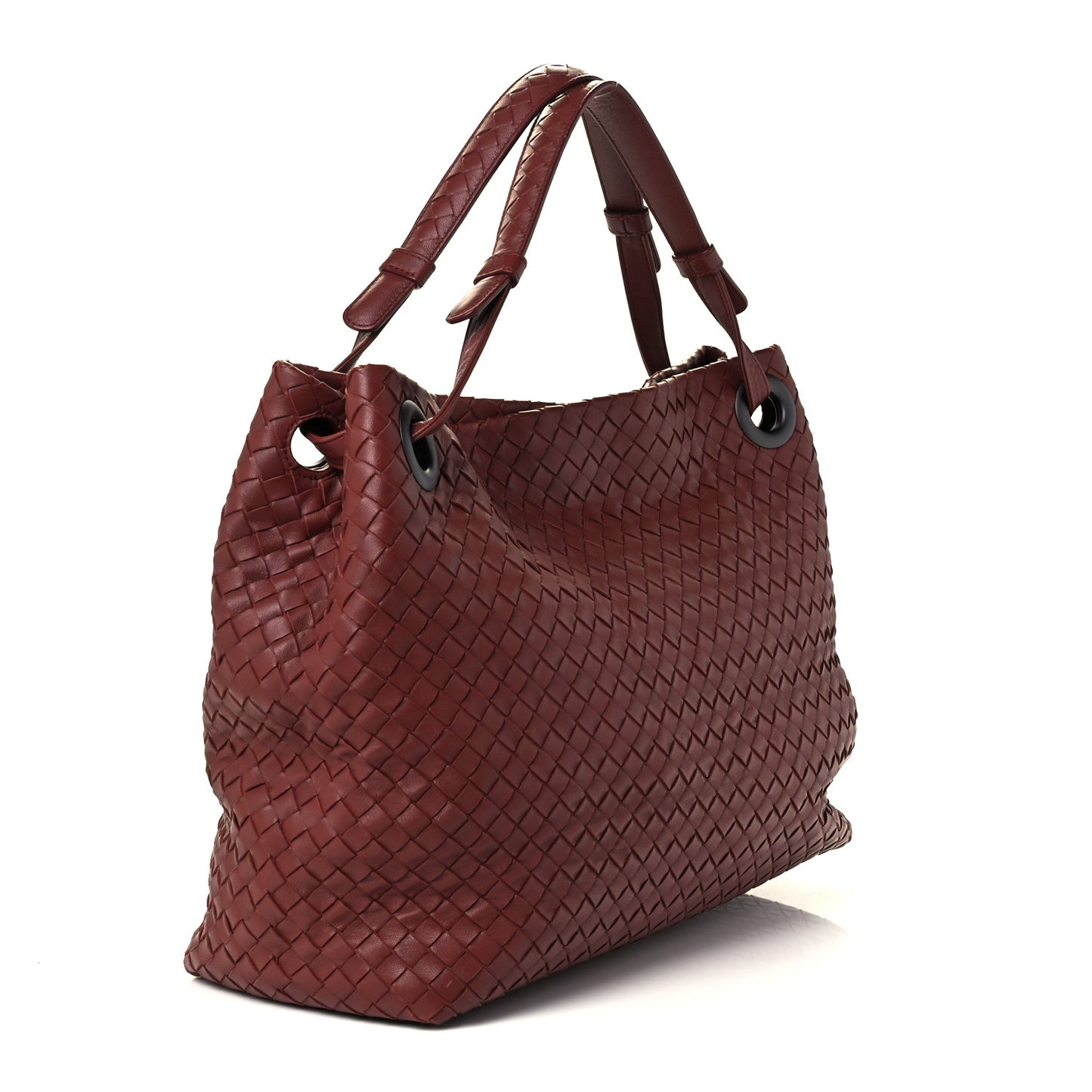 Nappa Intrecciato Medium Garda Bag Rust