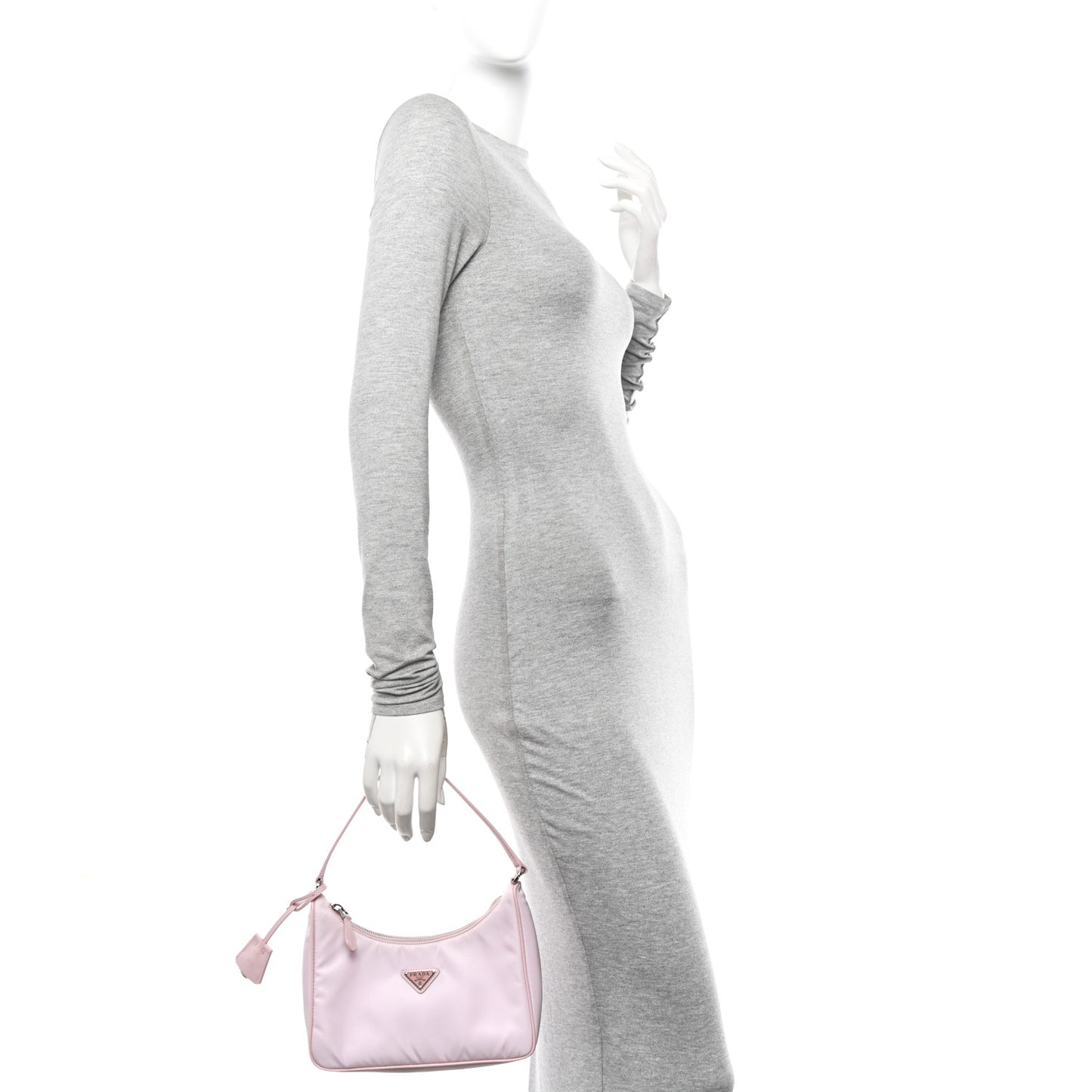 Re-Nylon Saffiano Mini Re-Edition 2005 Bag Alabastro