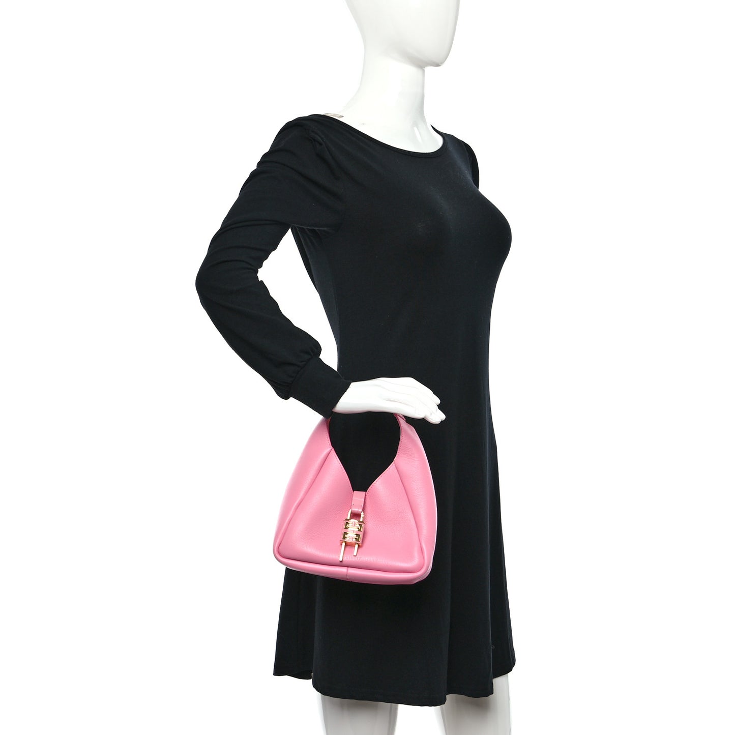 Grained Calfskin Mini G-Lock Hobo Pink