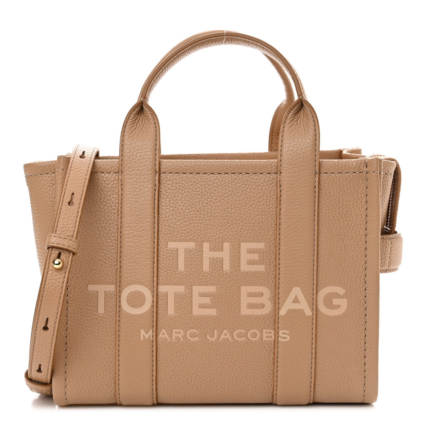 Grained Calfskin Small The Tote Bag Camel