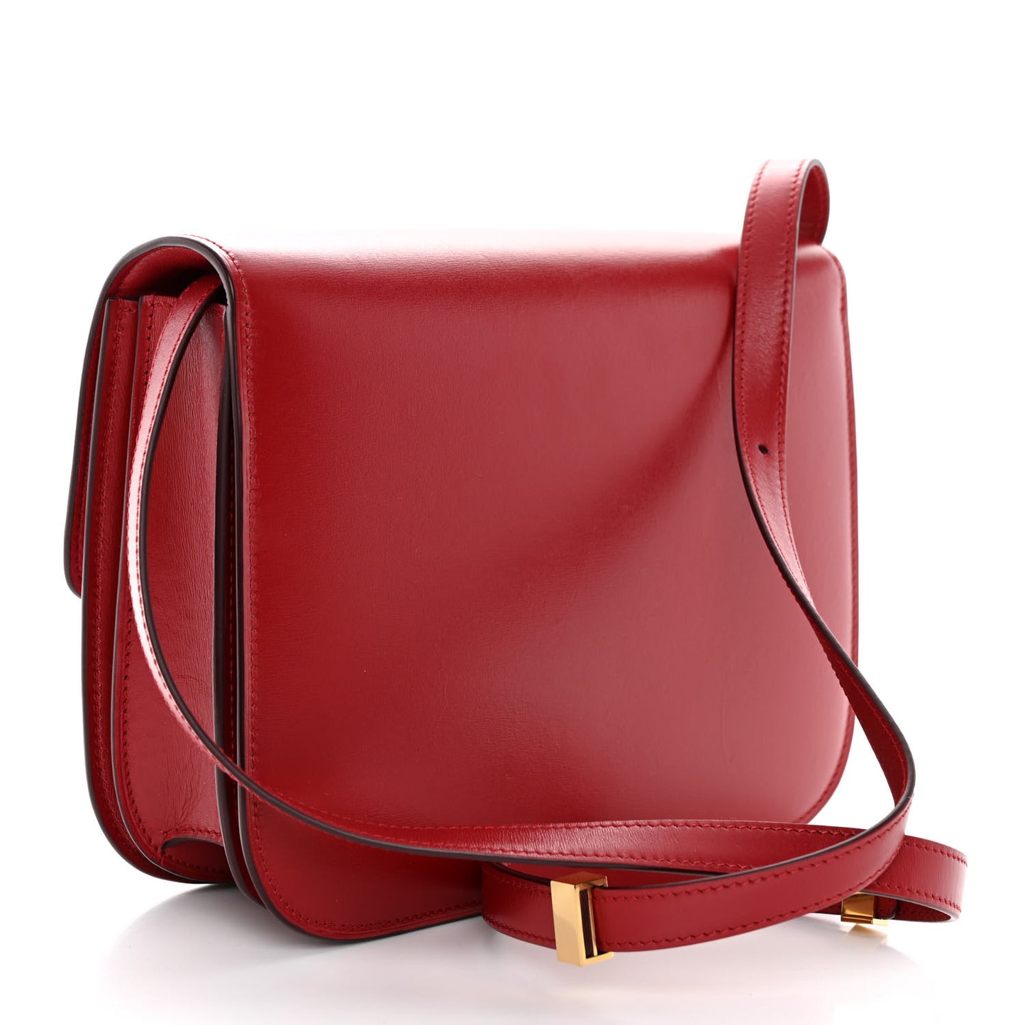 Box Calfskin Medium Classic Box Flap Bag Red