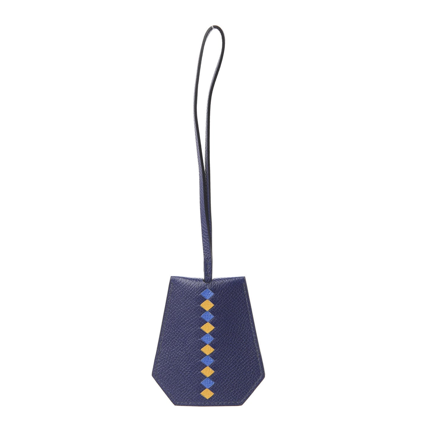 Epsom Clochette Cles Petit Tressage Charm Bleu Encre Ambre Bleu Zellige