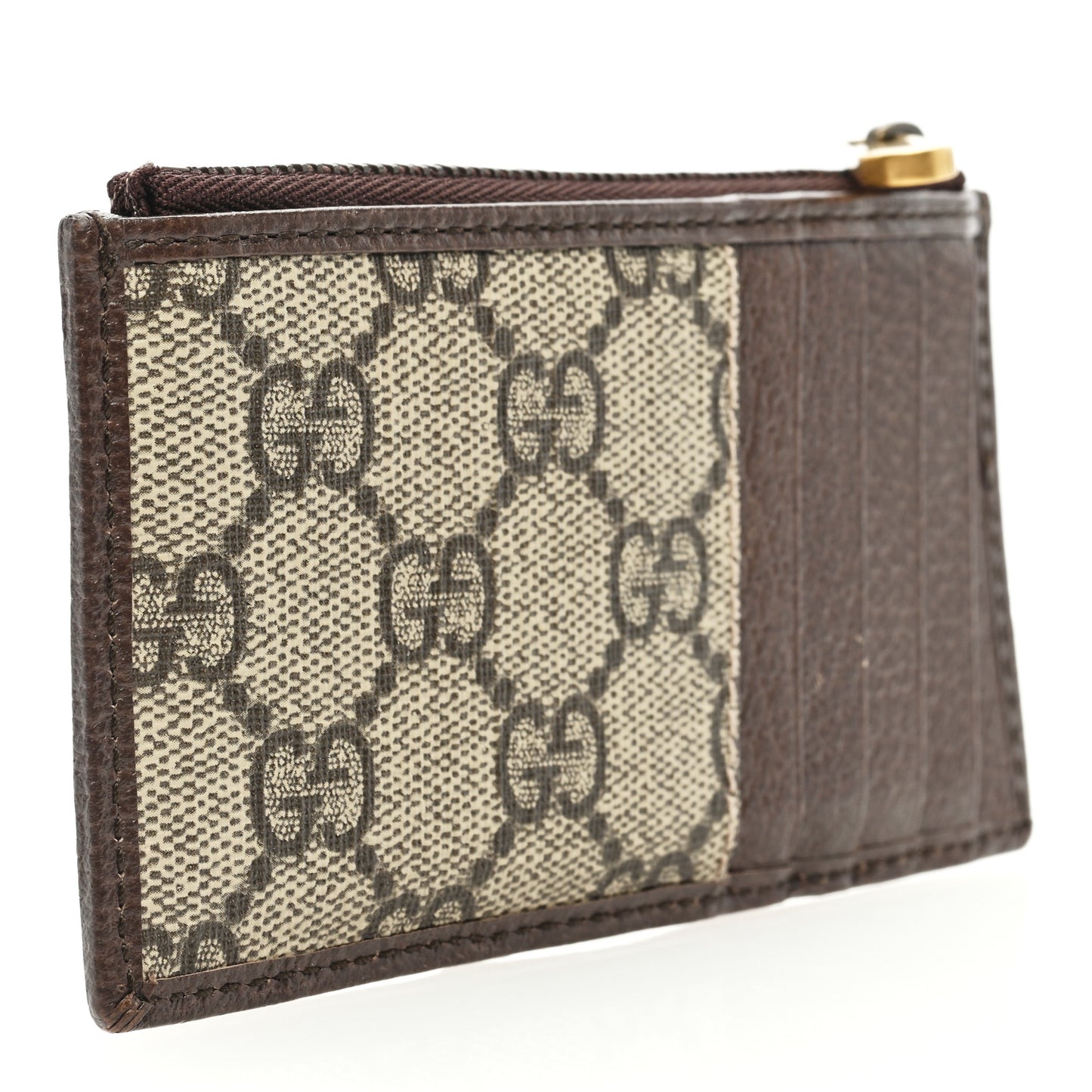 GG Supreme Monogram Web Ophidia Coin Case Brown