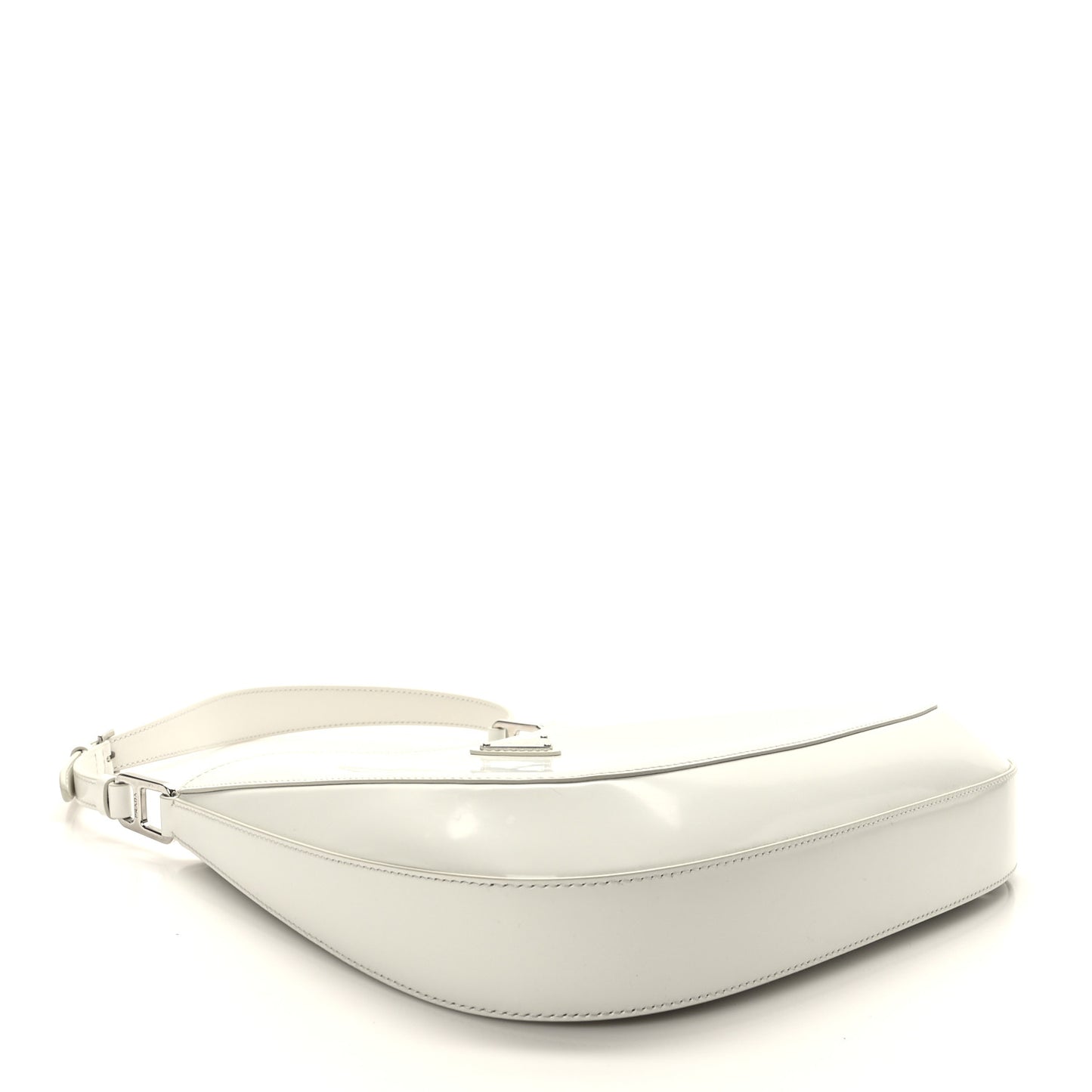 Spazzolato Large Cleo Adjustable Strap Shoulder Bag White