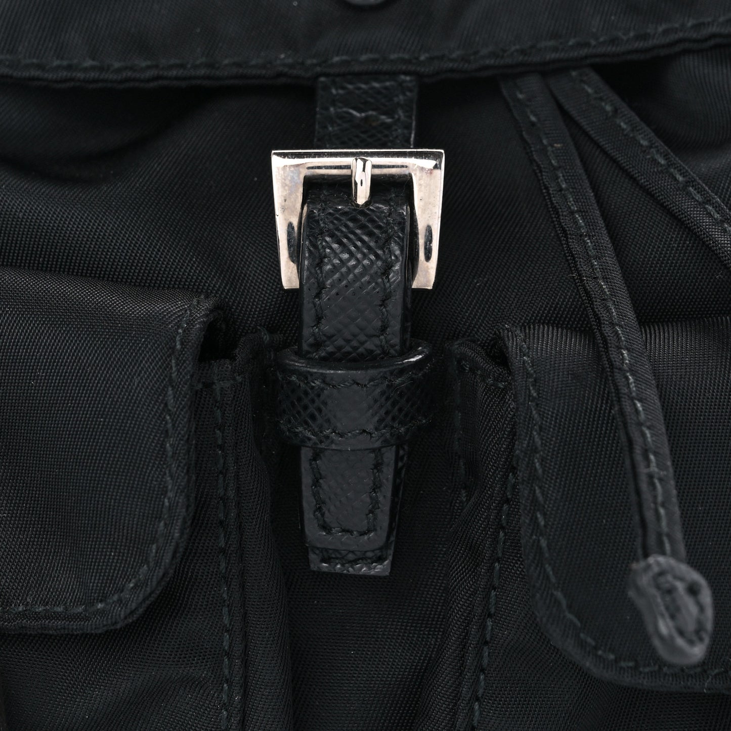 Nylon Vela Mini Crossbody Backpack Black