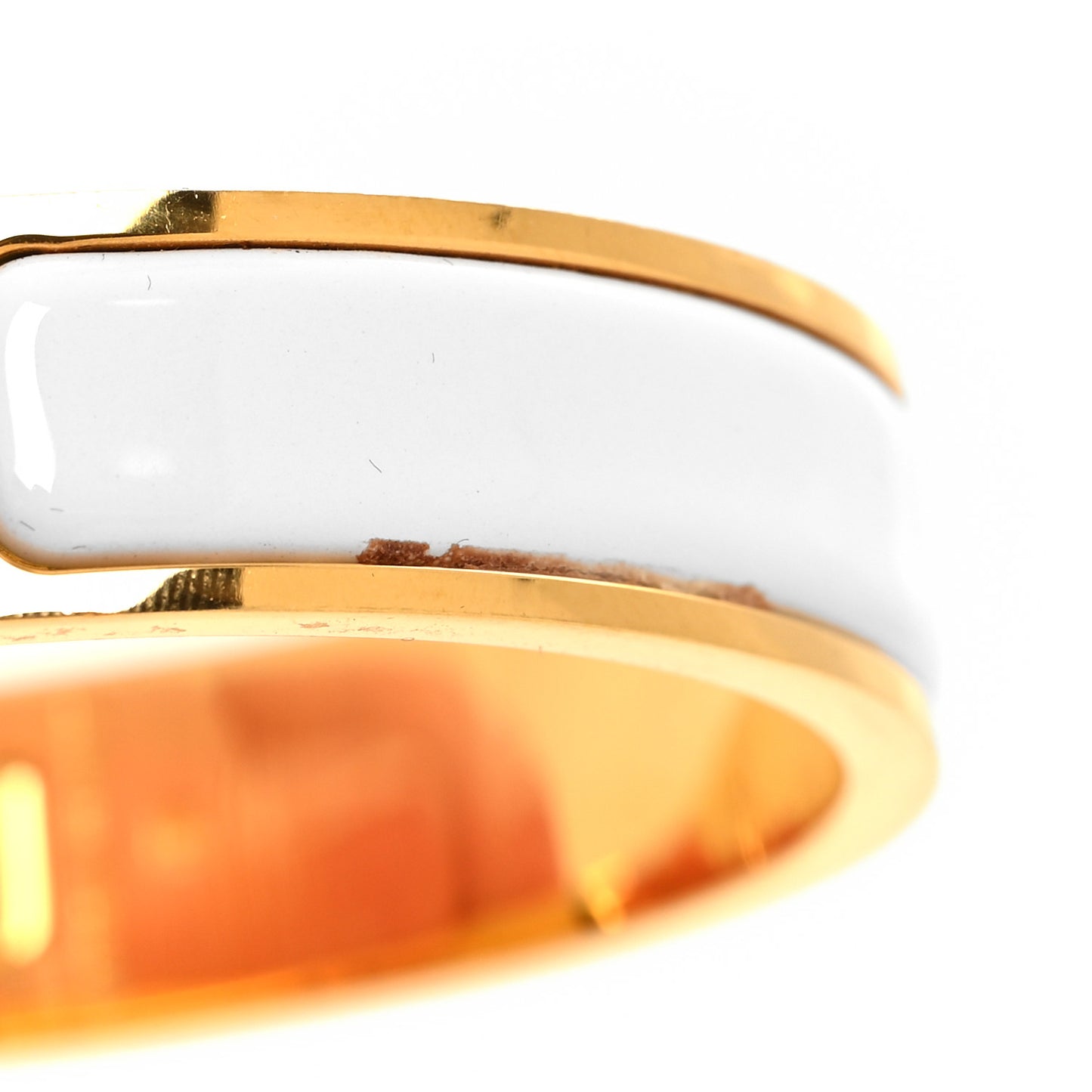 Enamel Narrow Clic Clac H Bracelet GM White