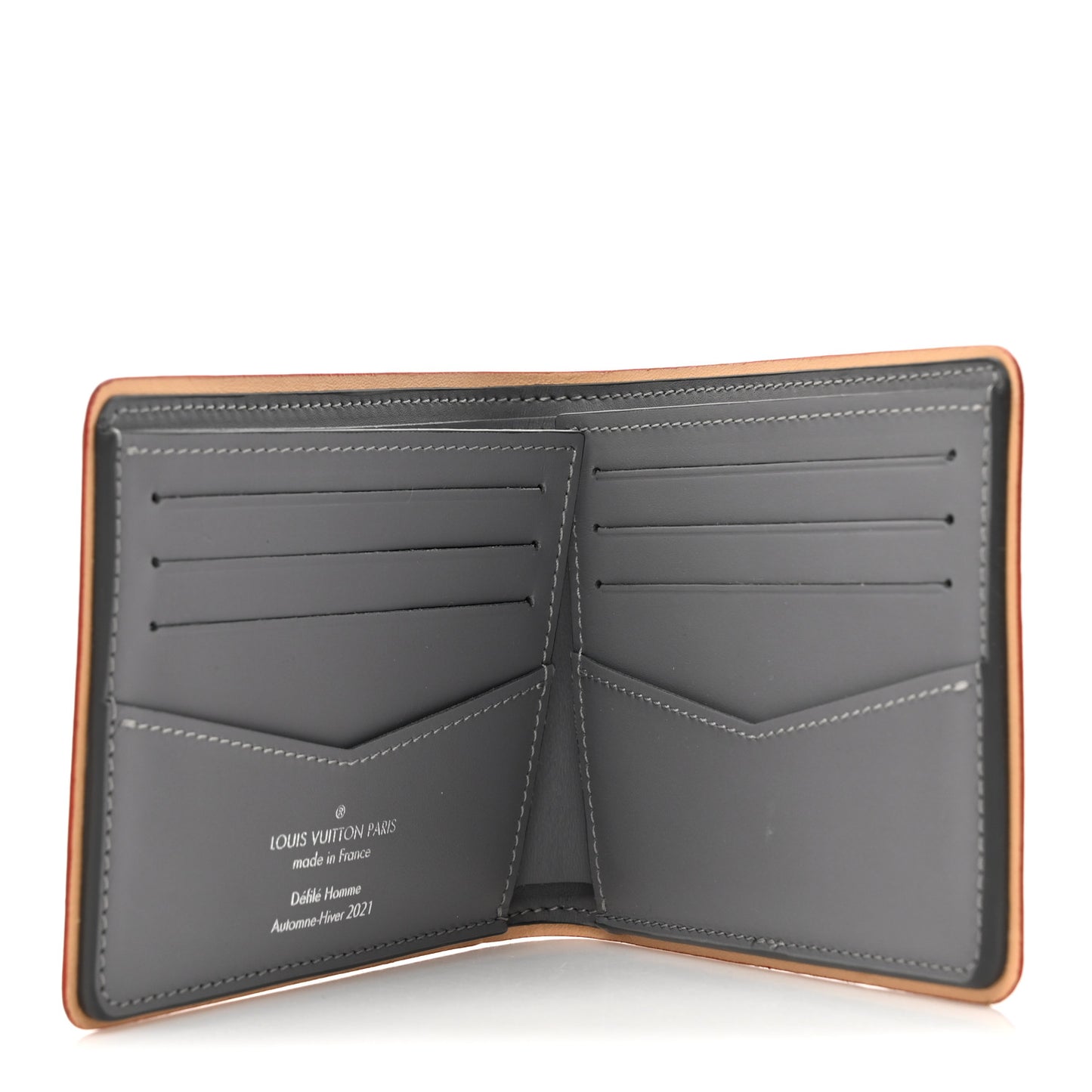 Monogram Mirror Slender Wallet Silver