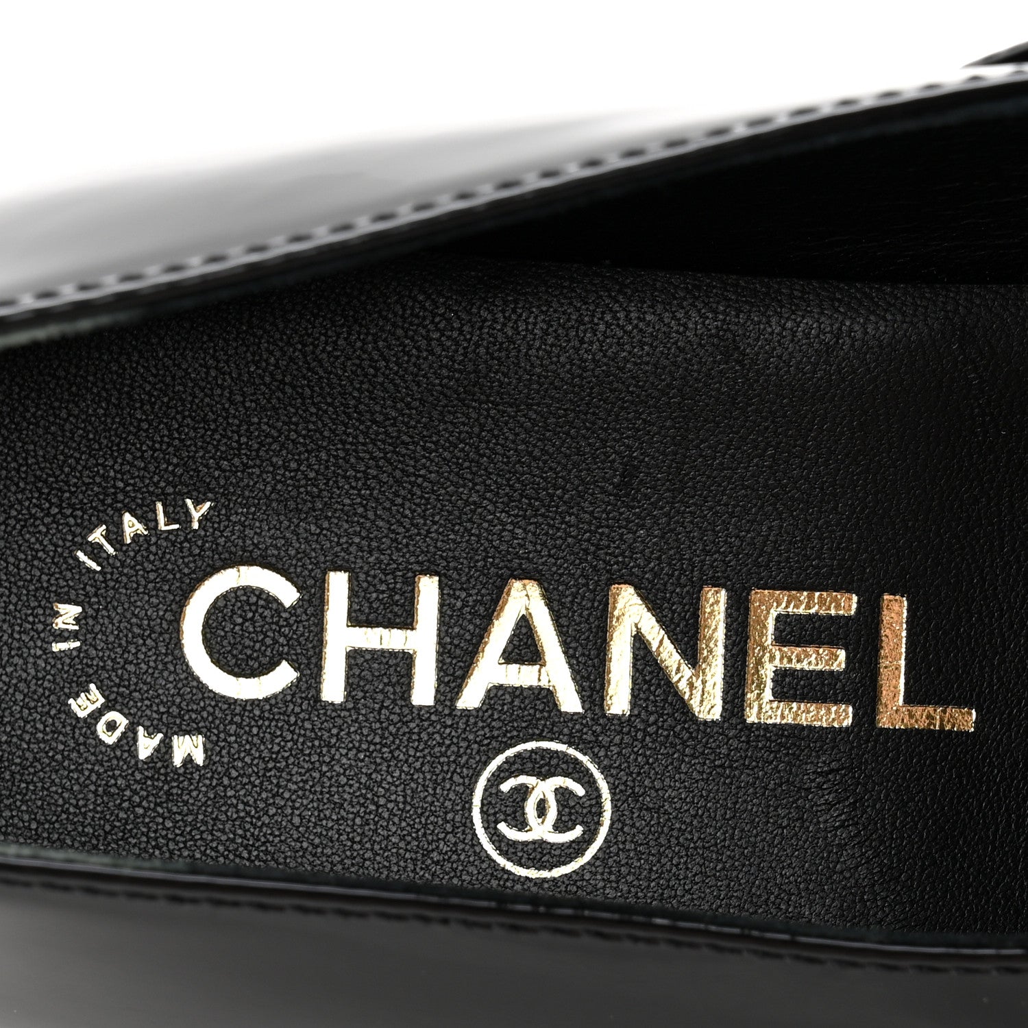 Chanel Patent Calfskin Mary Janes Flats 37.5 Black 8 of 10