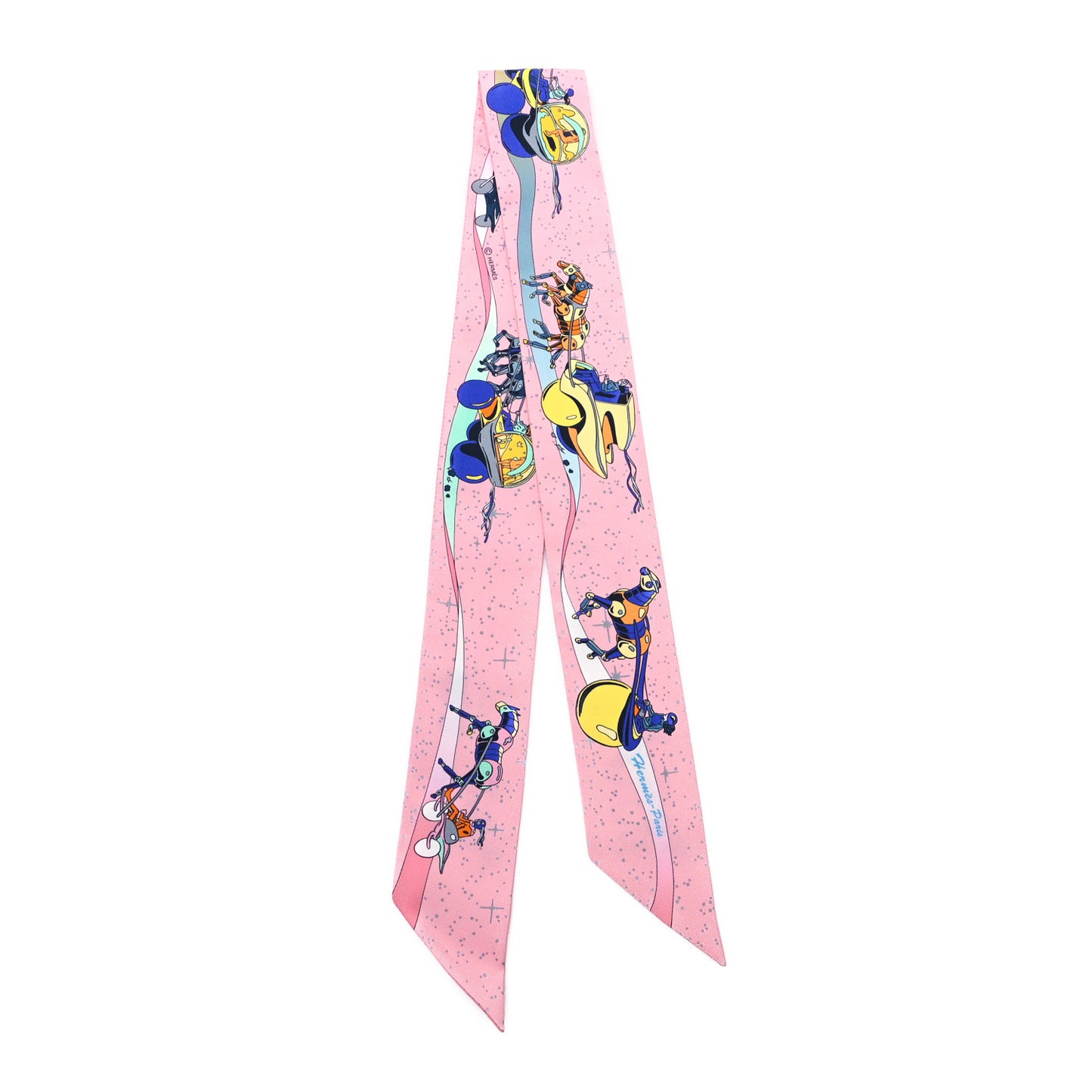 Silk Space Derby Twilly Rose Bleu Jaune