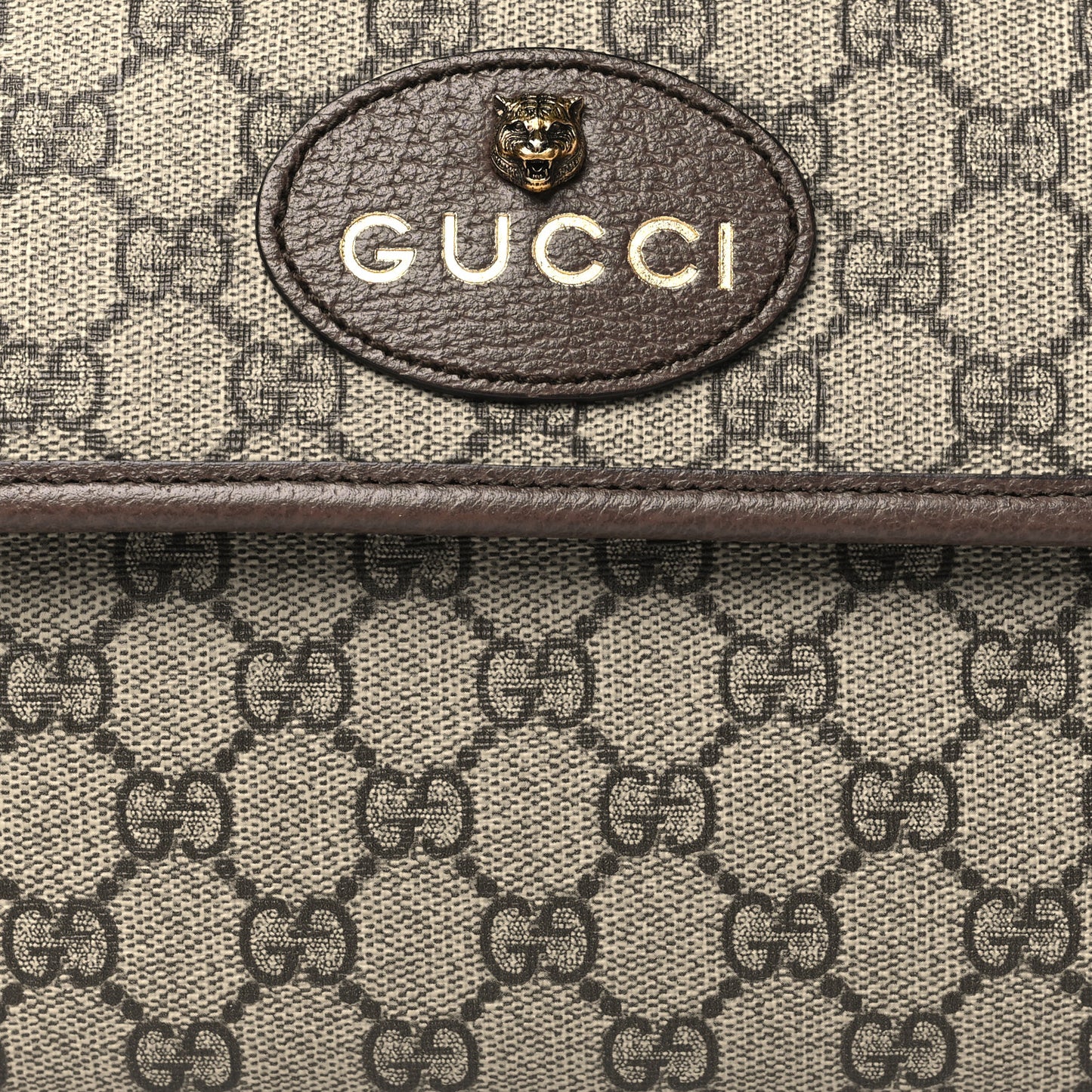 GG Supreme Monogram Neo Vintage Web Belt Bag Brown