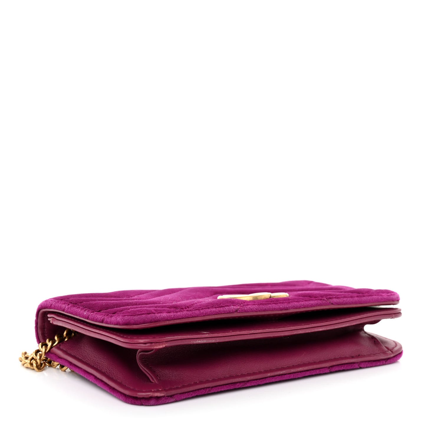 Velvet Matelasse GG Marmont Mini Bag Fuchsia Violet Cyclamen