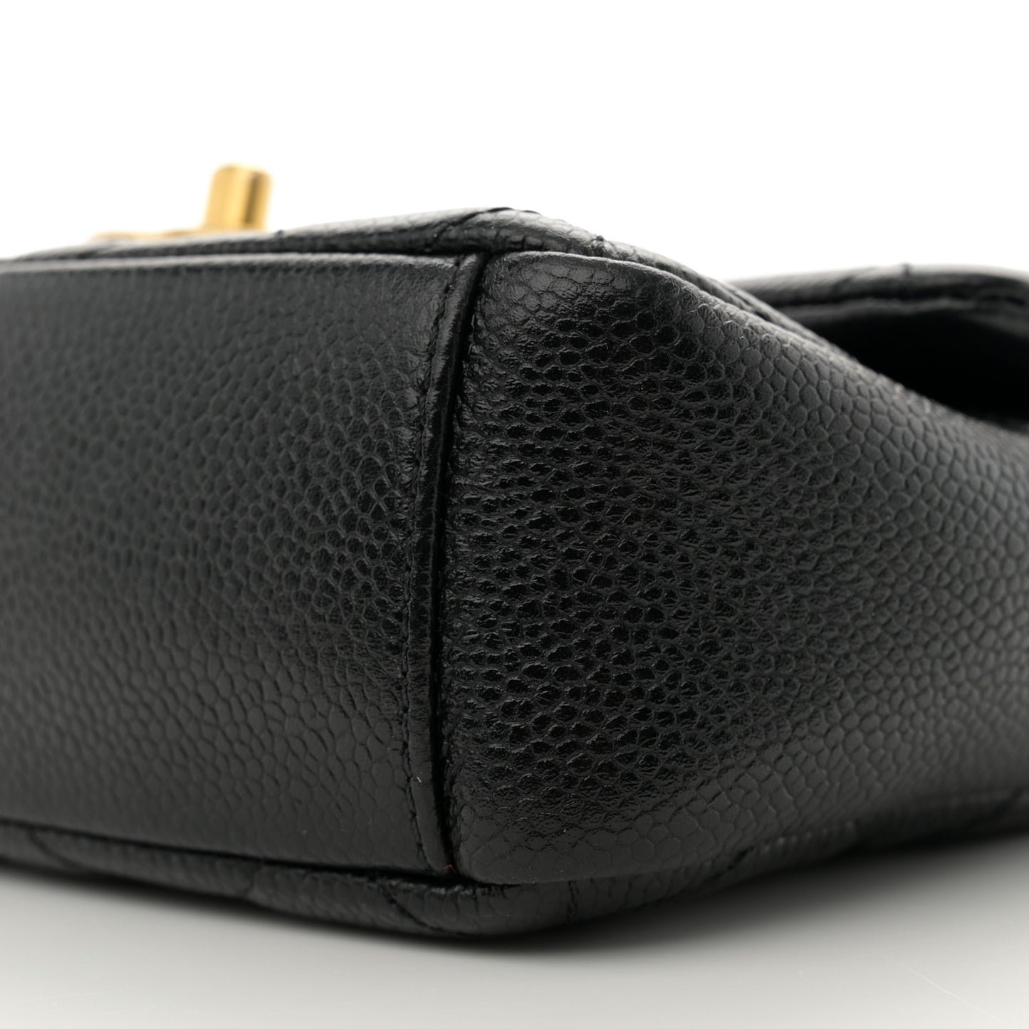 Caviar Quilted Mini Chain Soul Flap Black