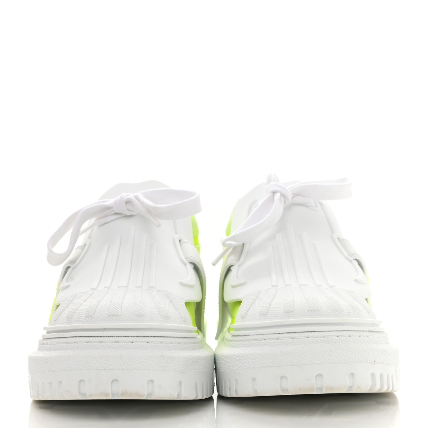 Reflective Fabric Shaded Dior-ID Platform Sneakers 38 Yellow Fluo