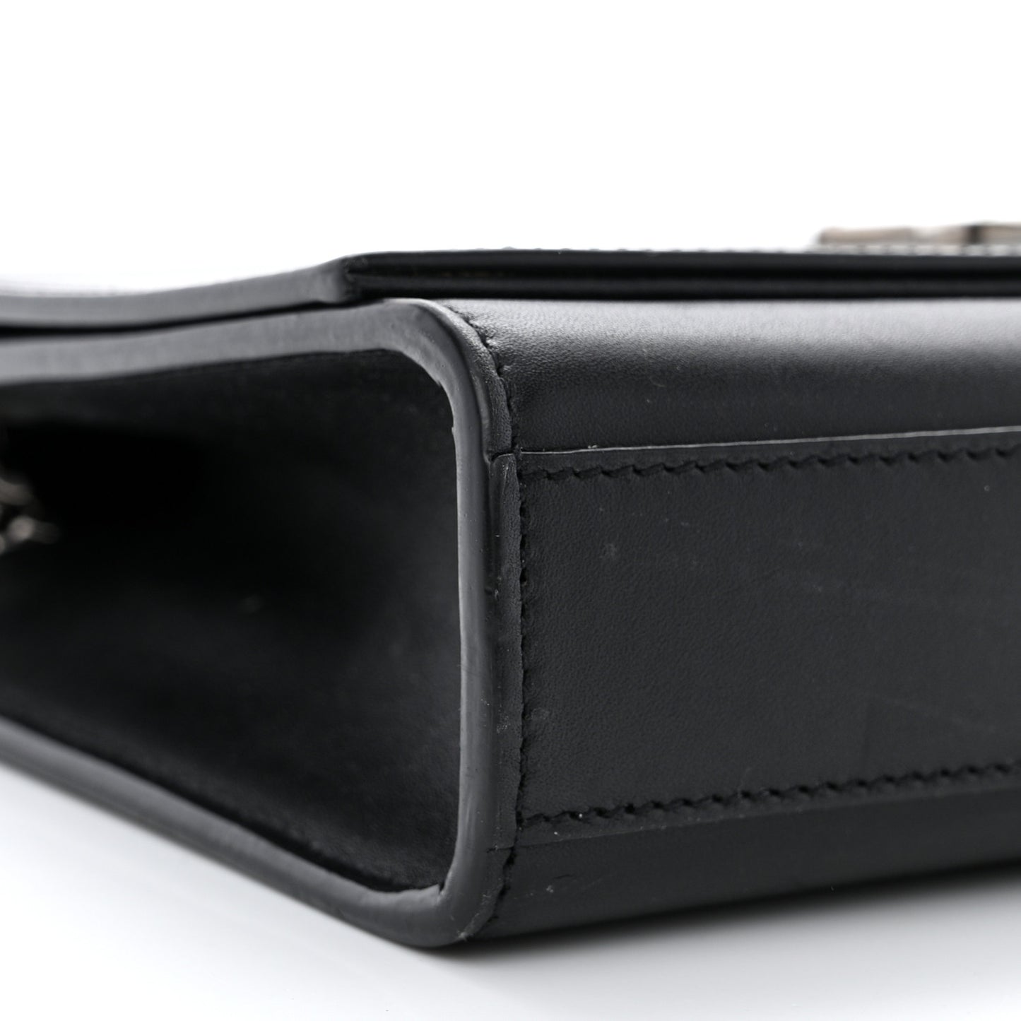 Smooth Calfskin Medium Classic Monogram Kate Tassel Satchel Black