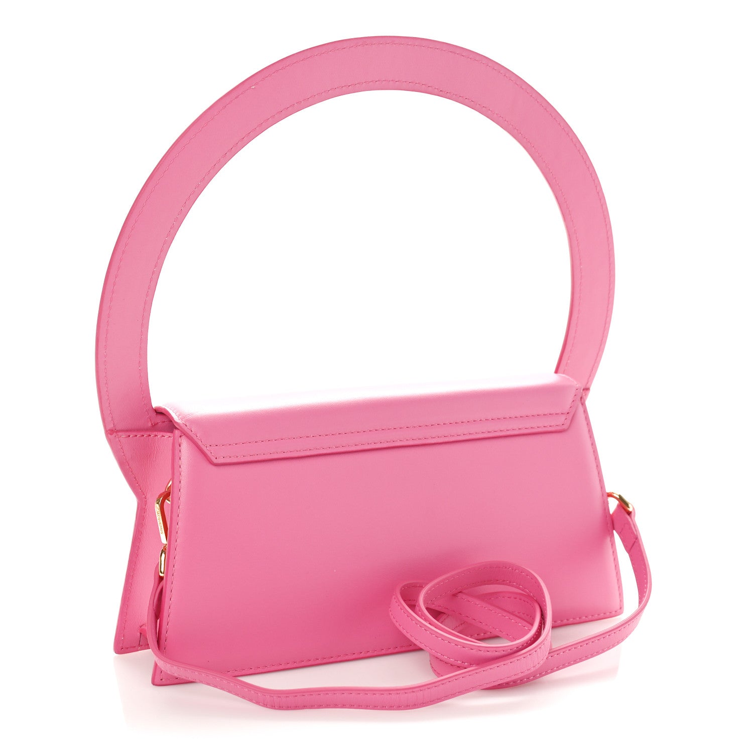 Jacquemus Smooth Calfskin Le Sac Rond Pink 3 of 8