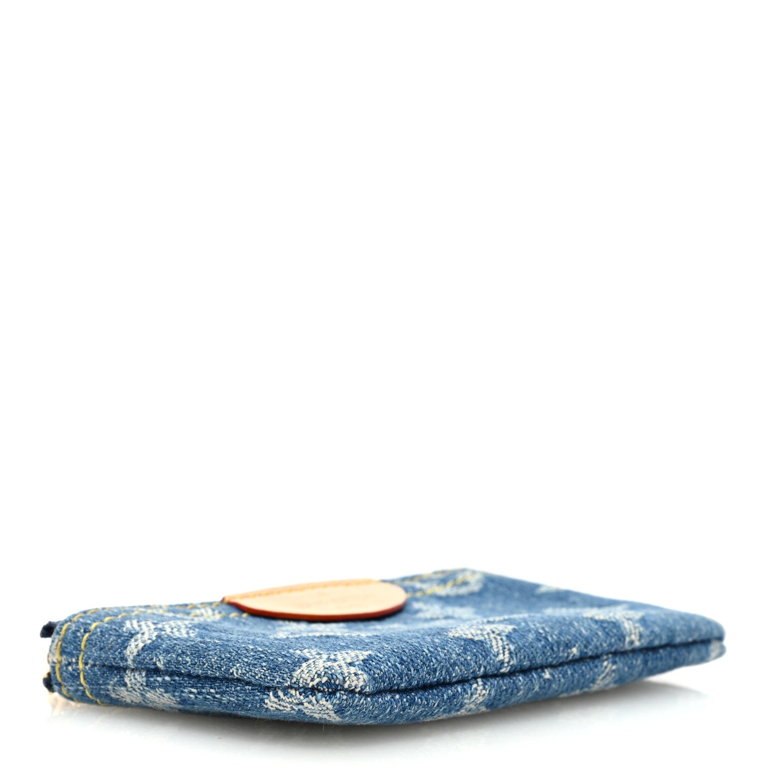 Louis Vuitton Monogram Denim Key Pouch Denim Blue 4 of 7