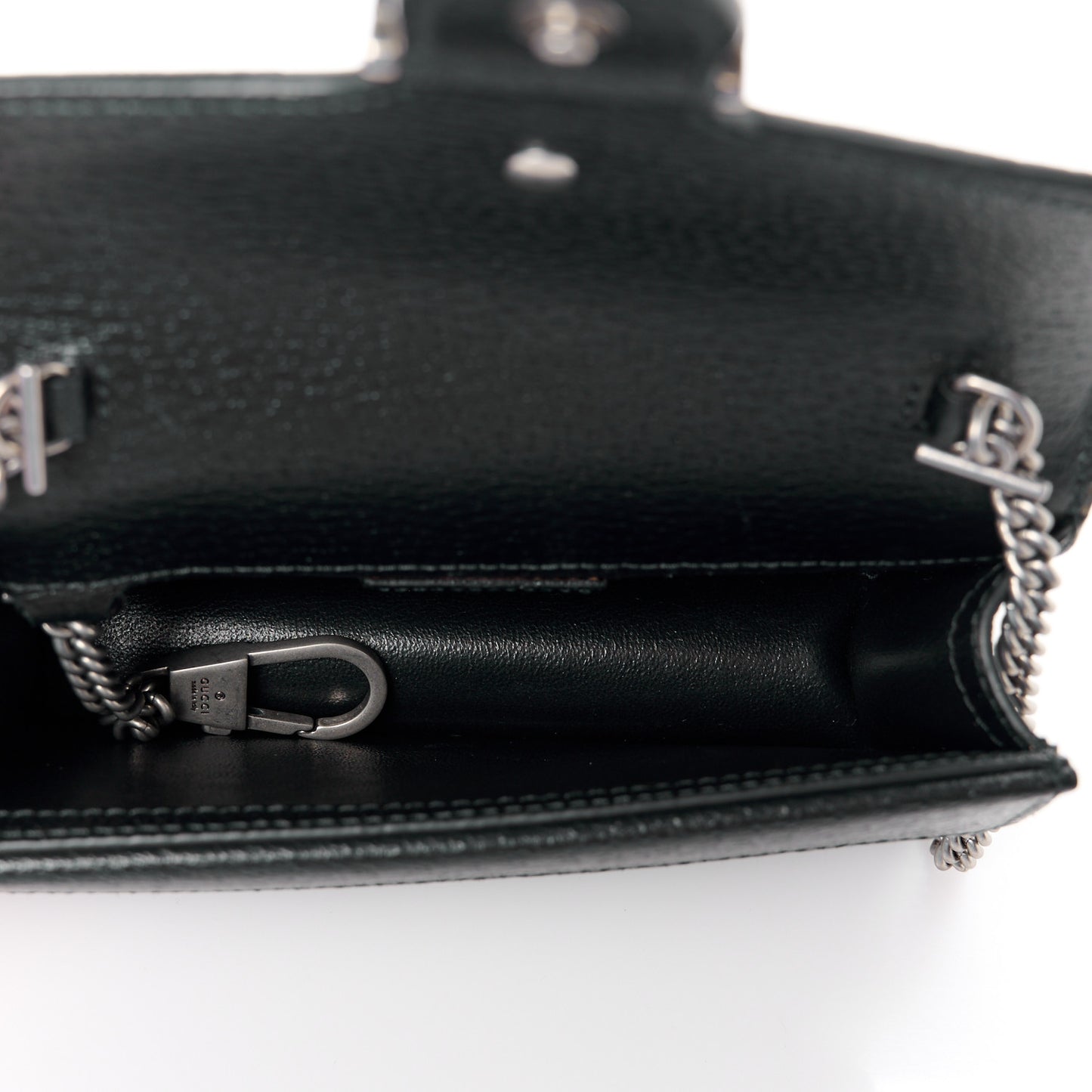 Jacquard Black Denim GG Monogram Super Mini Dionysus Shoulder Bag Black Ivory