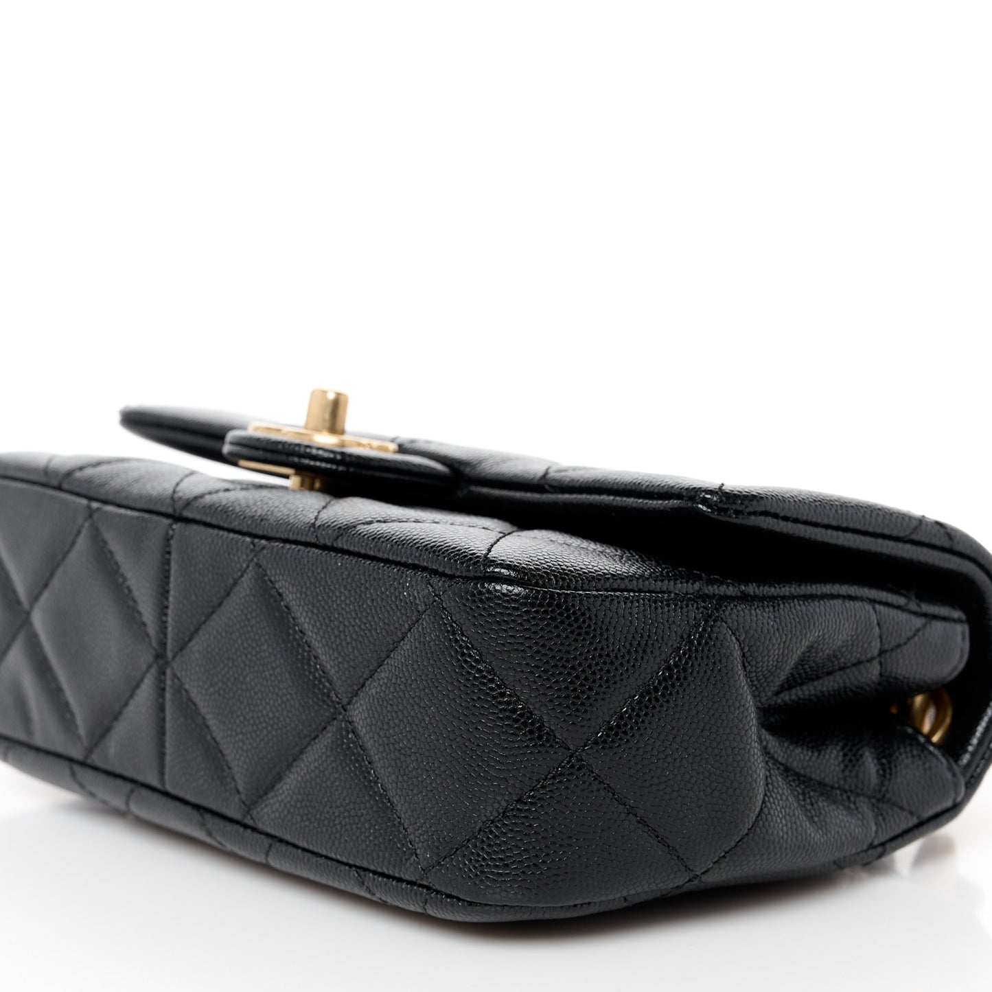 Caviar Quilted Funky Match Mini Flap Black