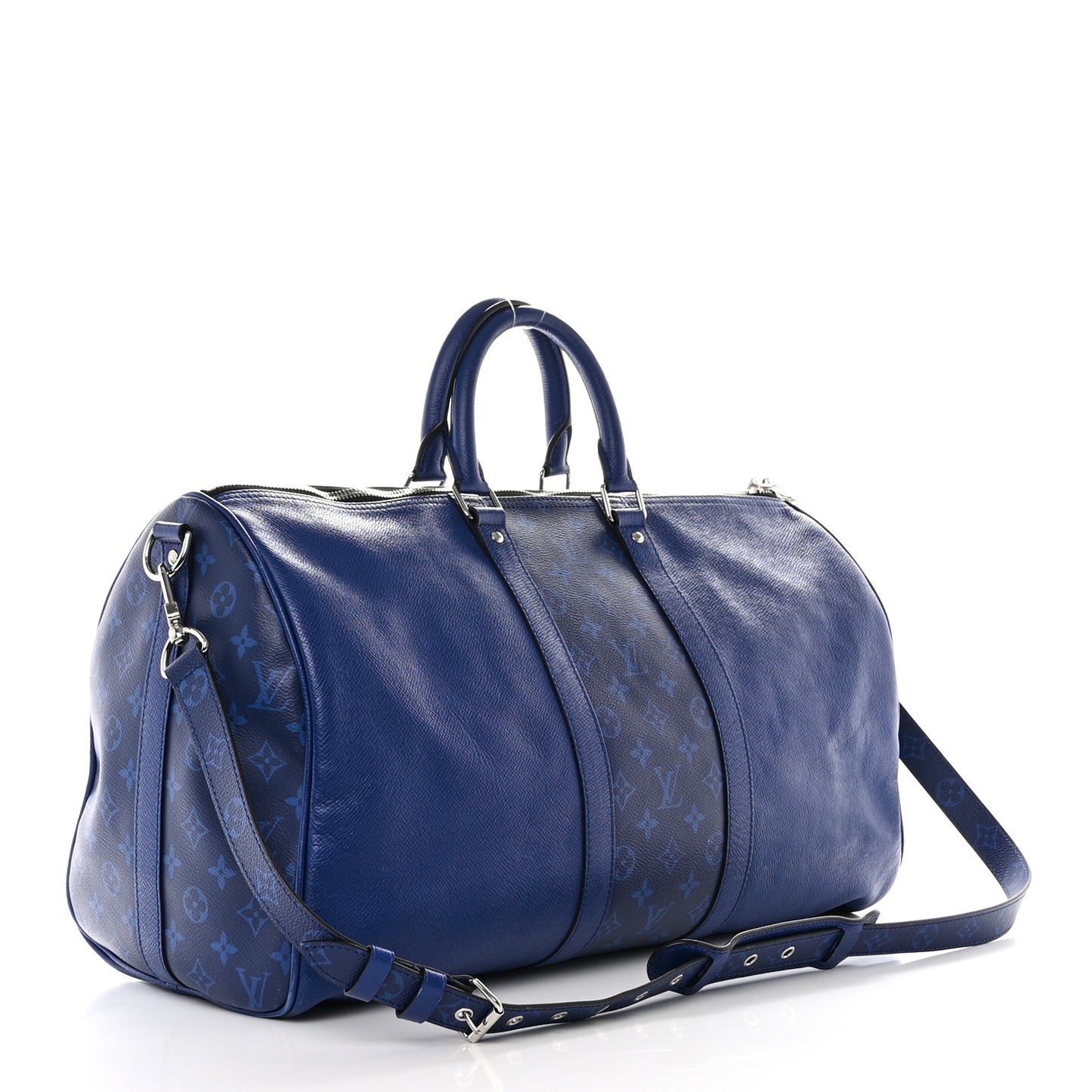 Taiga Monogram Eclipse Keepall Bandouliere 50 Pacific Blue