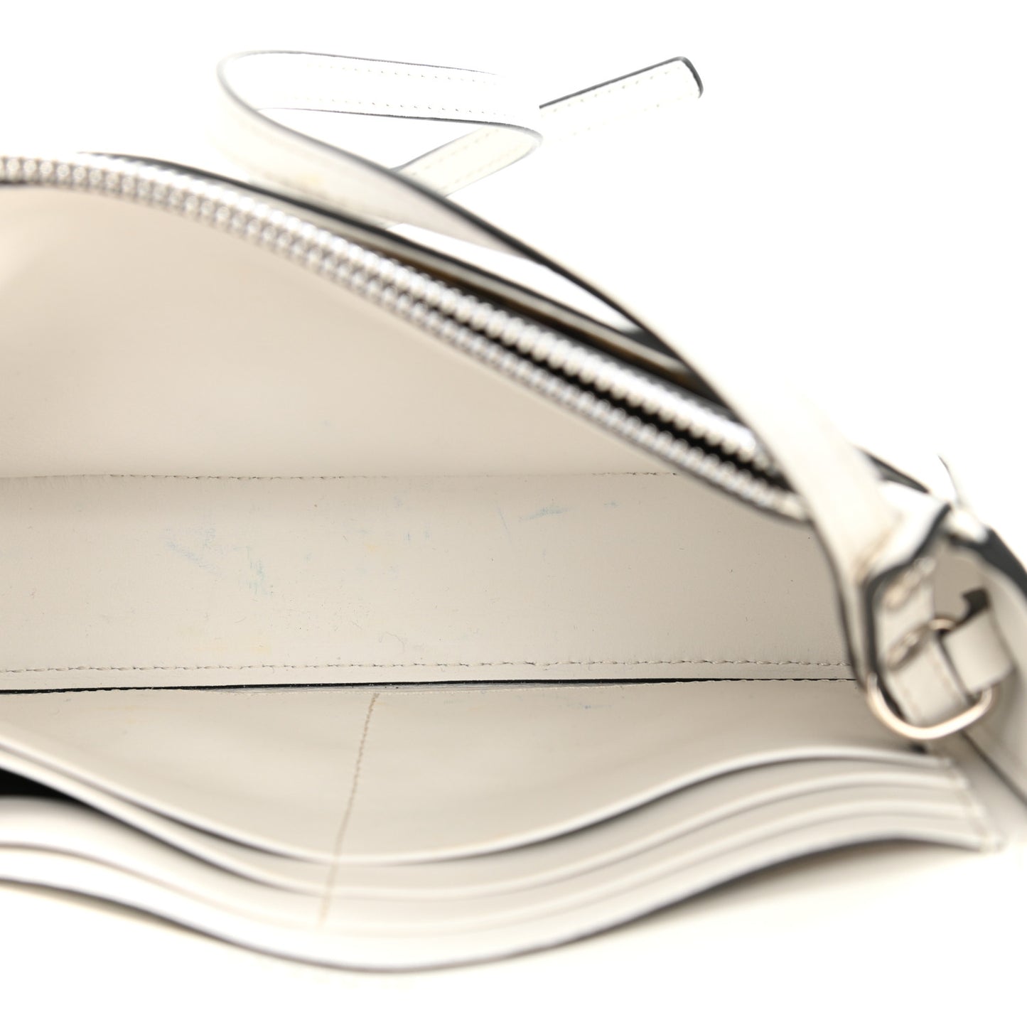 Calfskin Perforated Hampshire Crossbody Chalk White