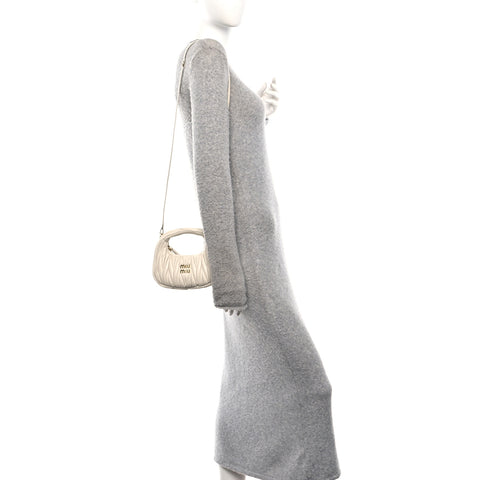 Nappa Matelasse Mini Wander Hobo White