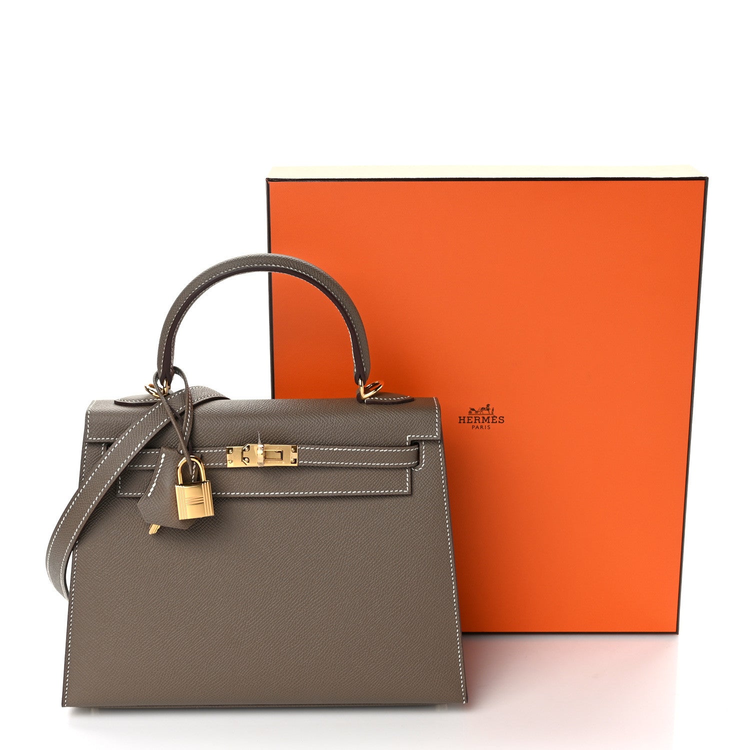 Hermes Epsom Kelly Sellier 25 Etoupe 9 of 9