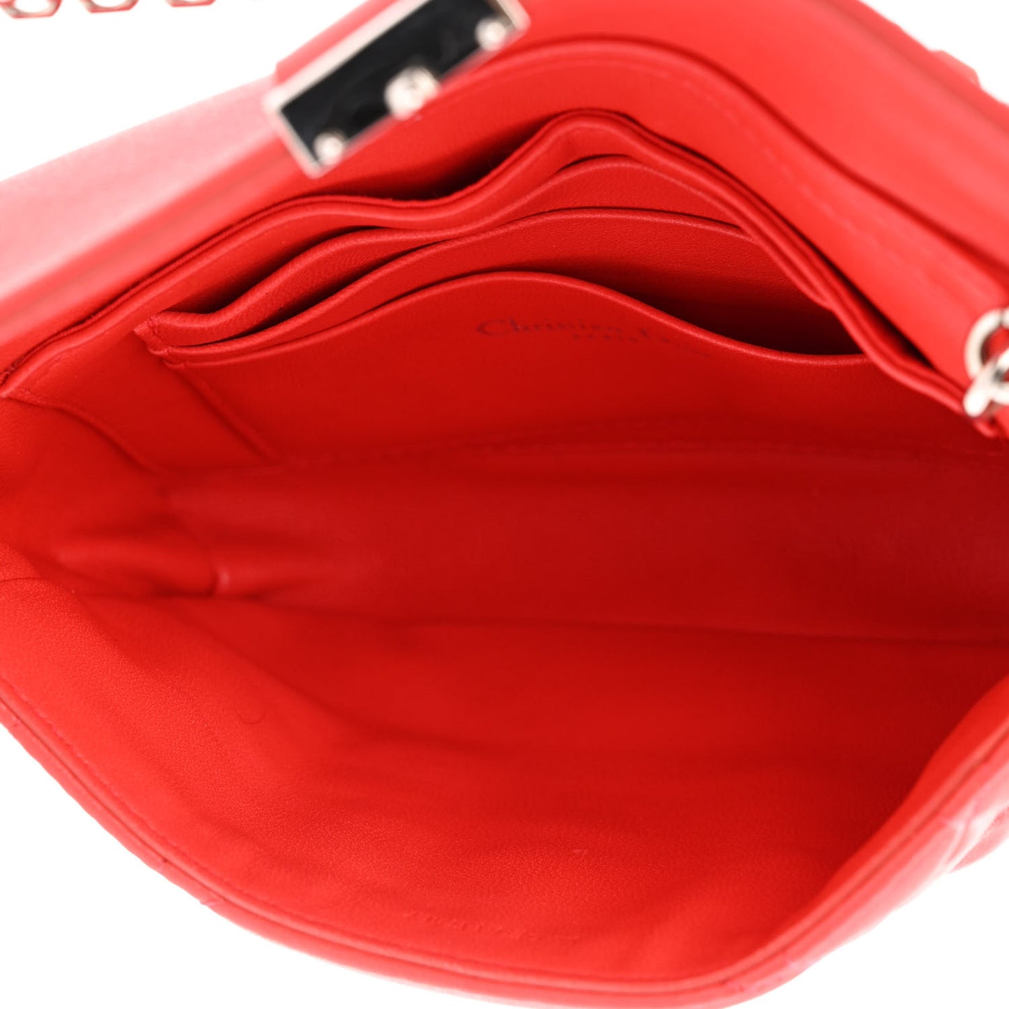 Lambskin Miss Dior Promenade Pouch Red
