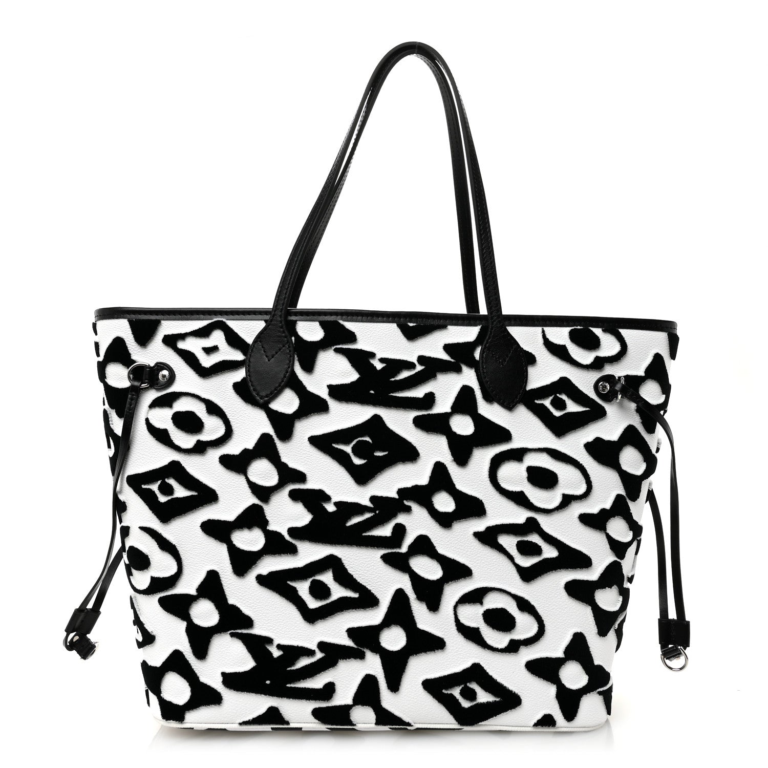 Louis Vuitton X UF Tufted Monogram Neverfull MM Black White