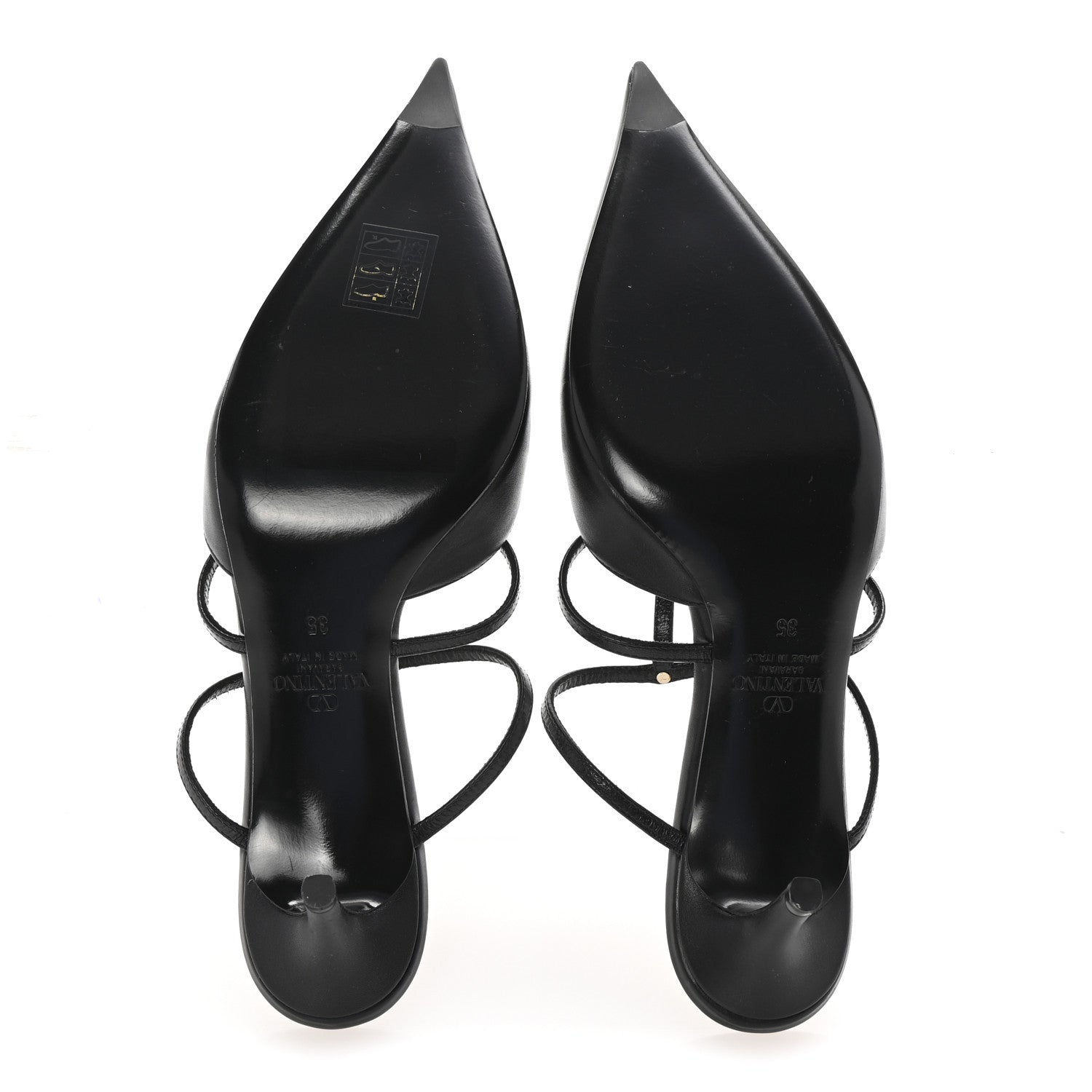 Valentino Garavani Calfskin Rockstud 60mm Wispy Mules 35 Black 5 of 9